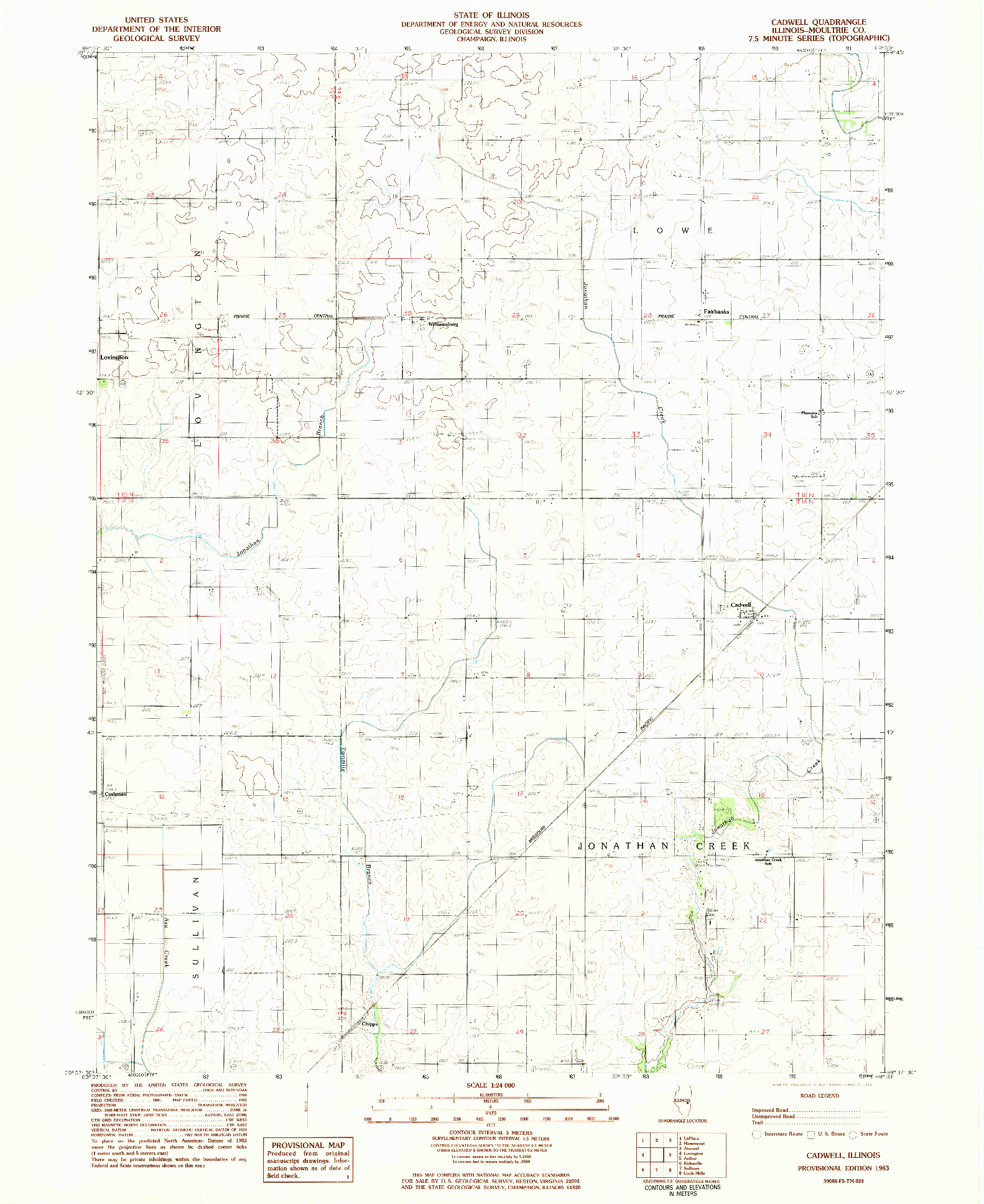 USGS 1:24000-SCALE QUADRANGLE FOR CADWELL, IL 1983