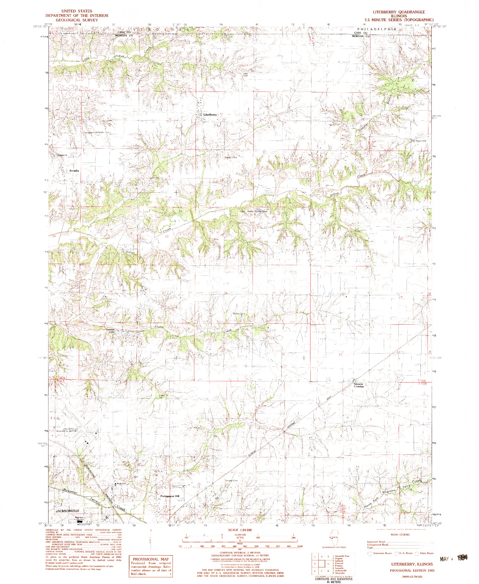 USGS 1:24000-SCALE QUADRANGLE FOR LITERBERRY, IL 1983