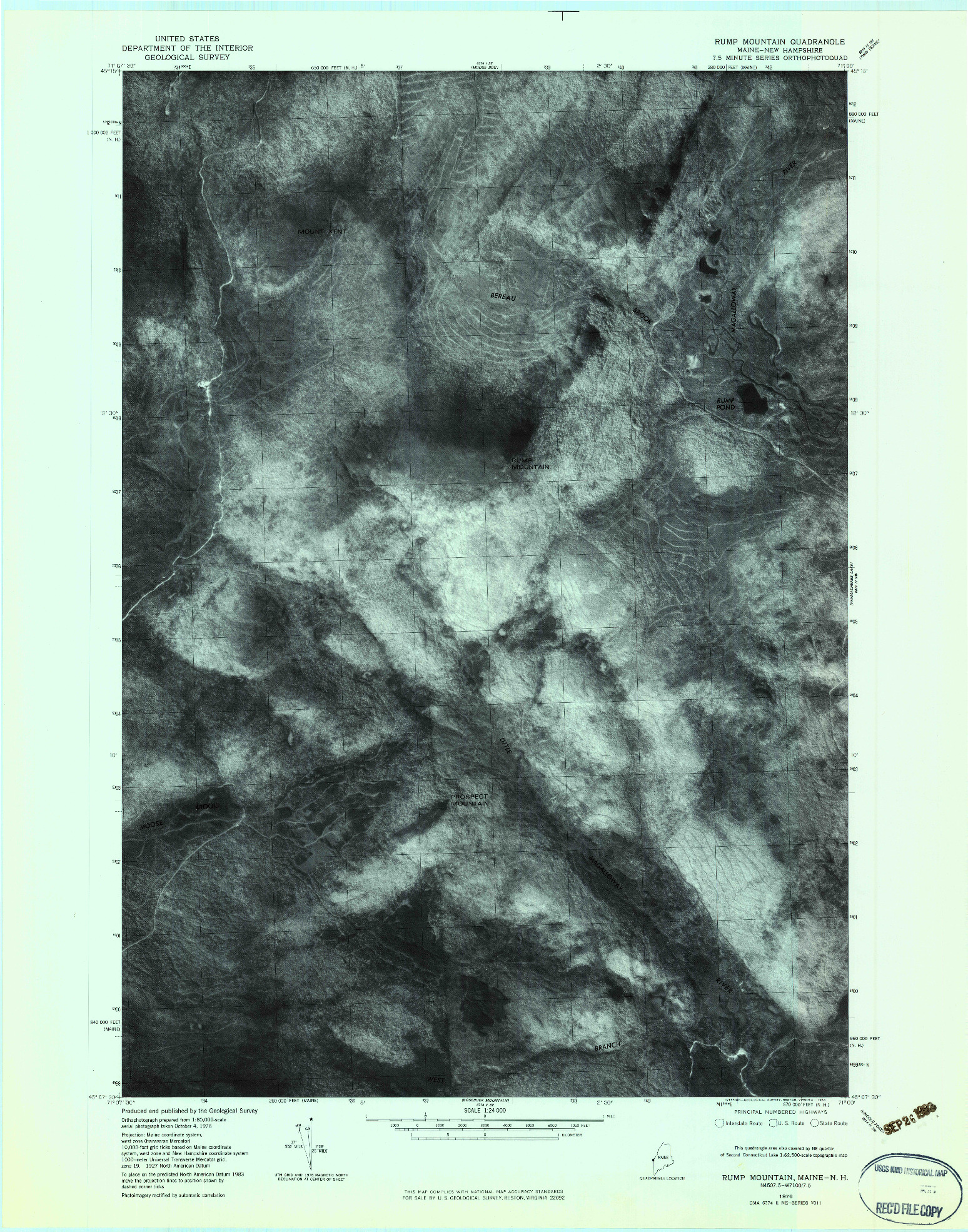 USGS 1:24000-SCALE QUADRANGLE FOR RUMP MOUNTAIN, ME 1976