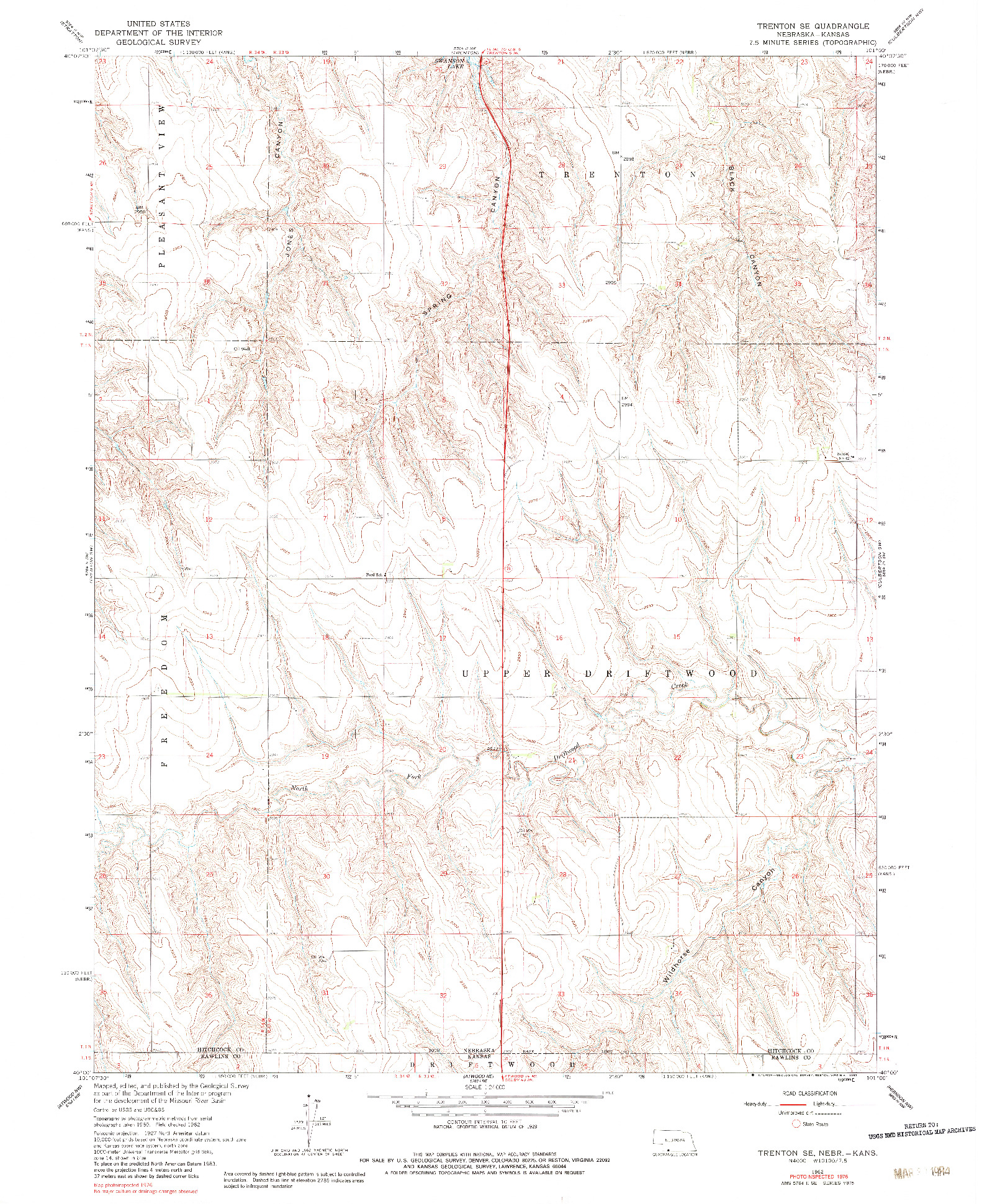 USGS 1:24000-SCALE QUADRANGLE FOR TRENTON SE, NE 1962