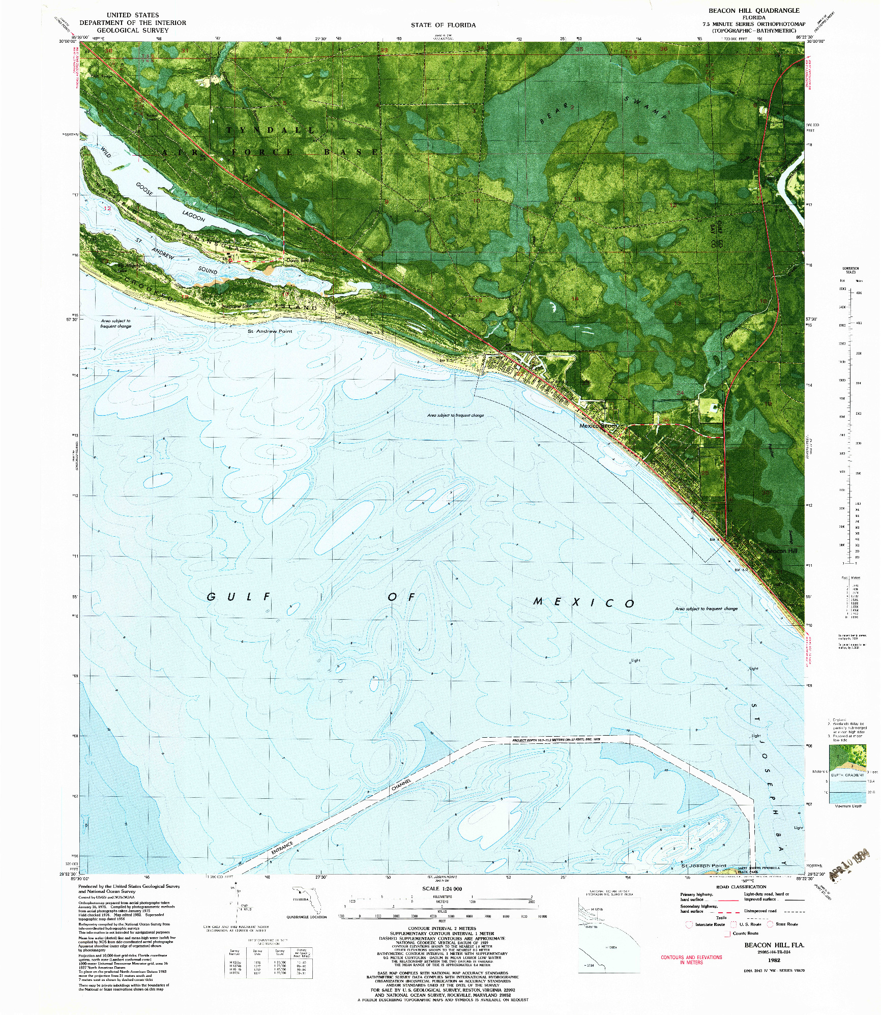 USGS 1:24000-SCALE QUADRANGLE FOR BEACON HILL, FL 1982