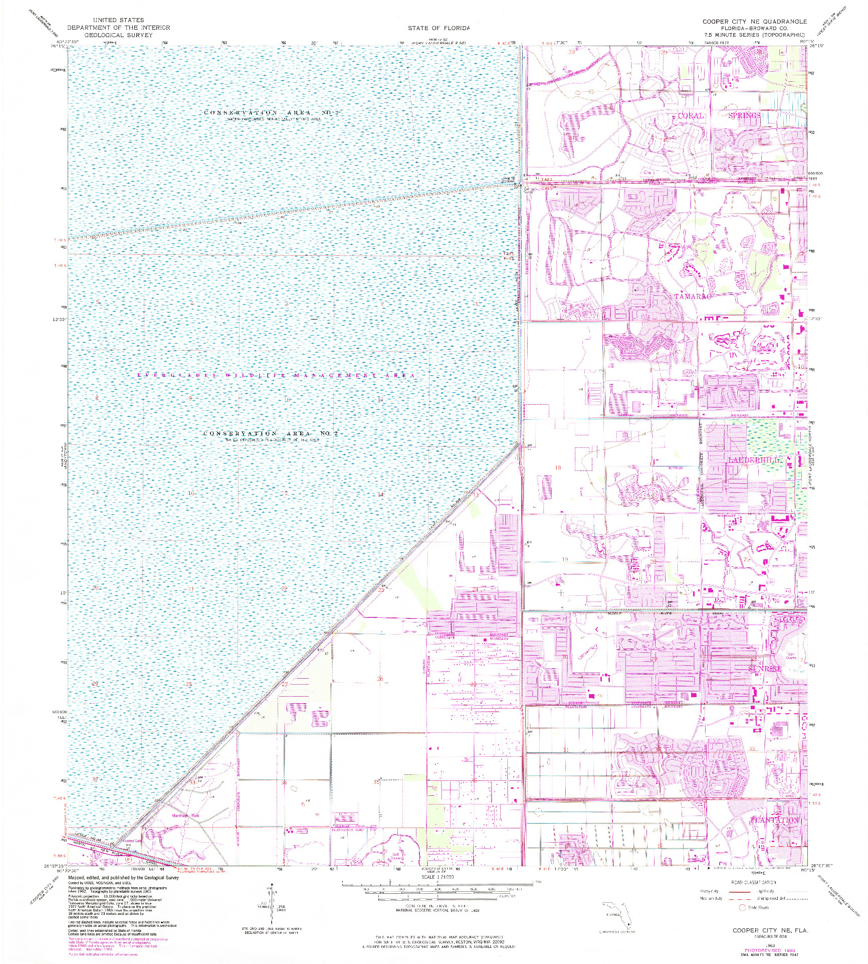 USGS 1:24000-SCALE QUADRANGLE FOR COOPER CITY NE, FL 1963