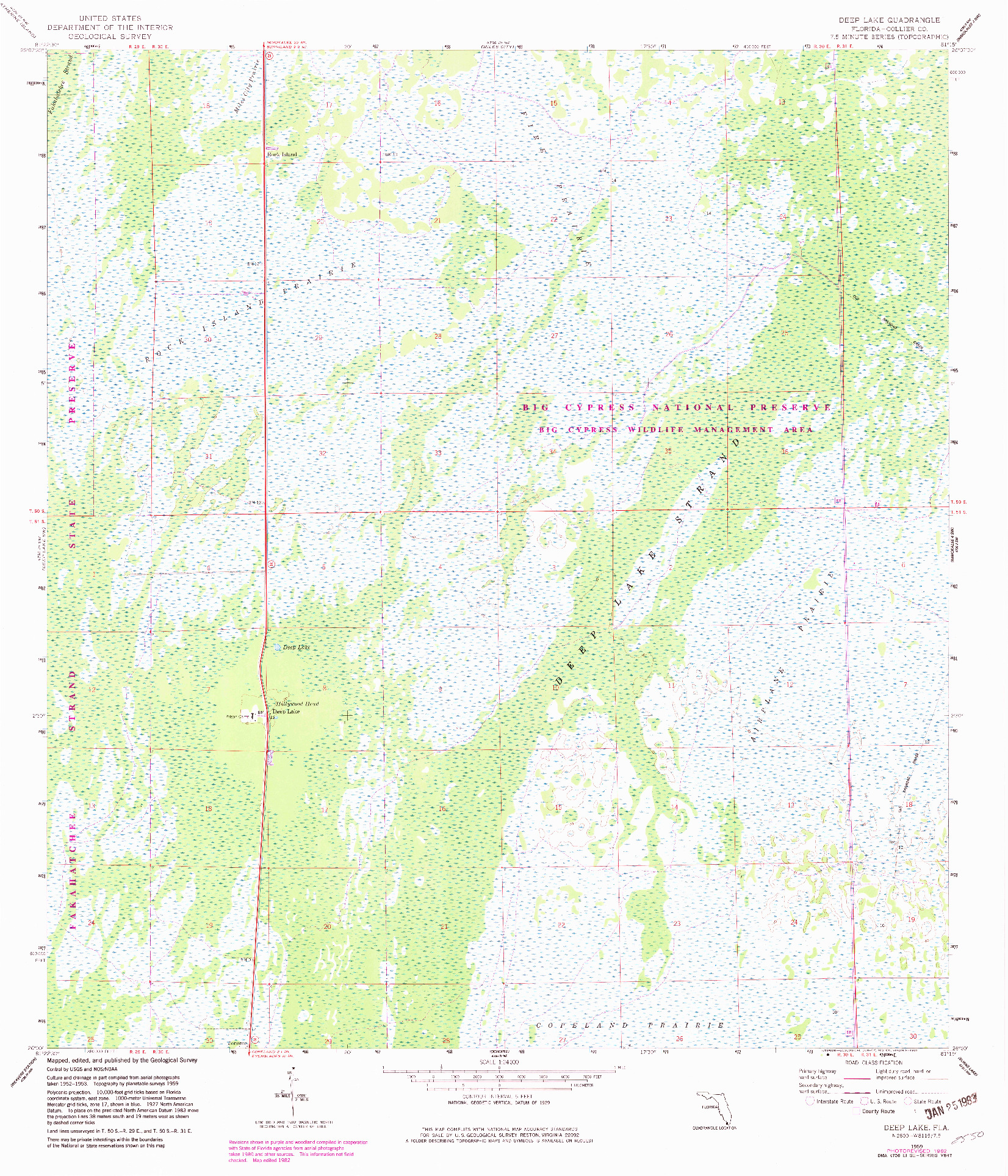 USGS 1:24000-SCALE QUADRANGLE FOR DEEP LAKE, FL 1959