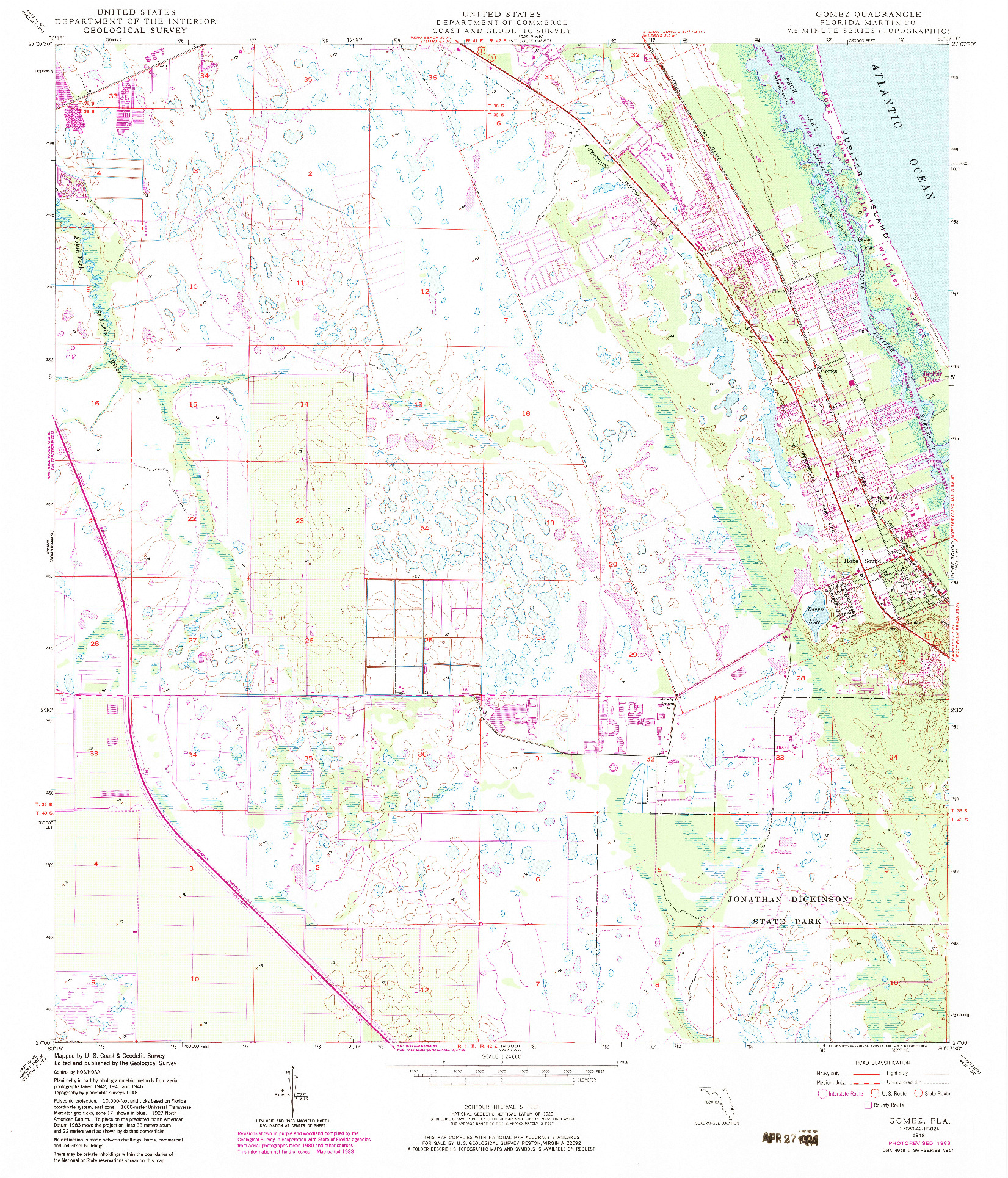 USGS 1:24000-SCALE QUADRANGLE FOR GOMEZ, FL 1948