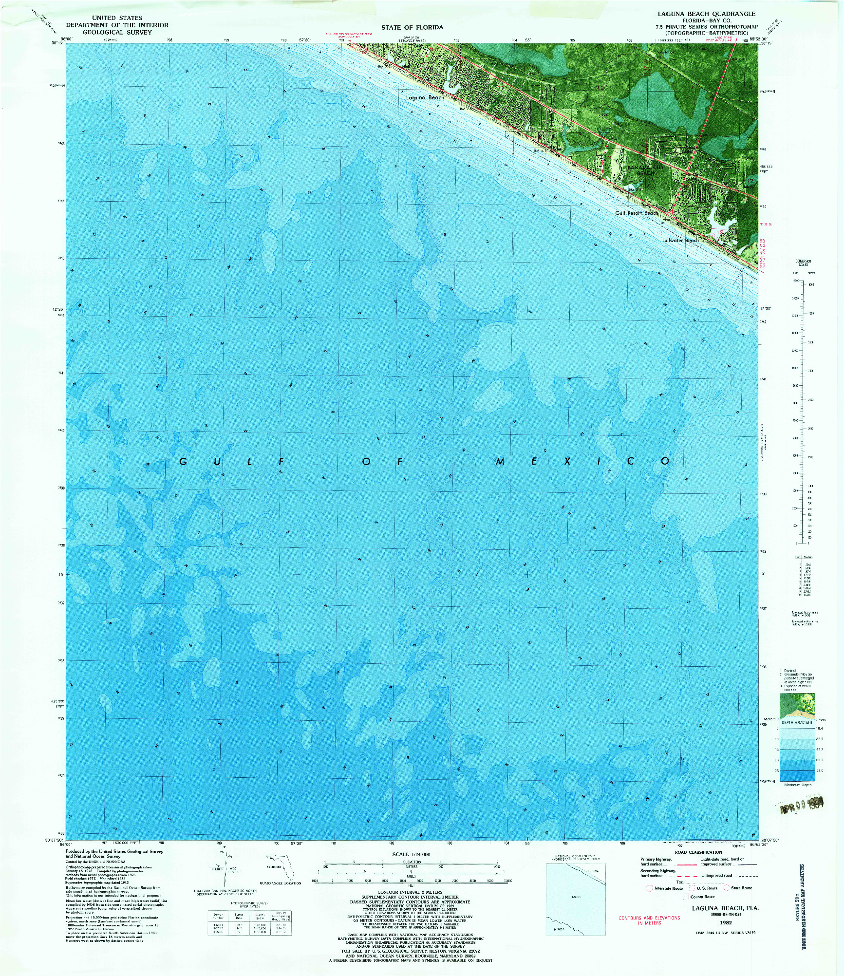 USGS 1:24000-SCALE QUADRANGLE FOR LAGUNA BEACH, FL 1982