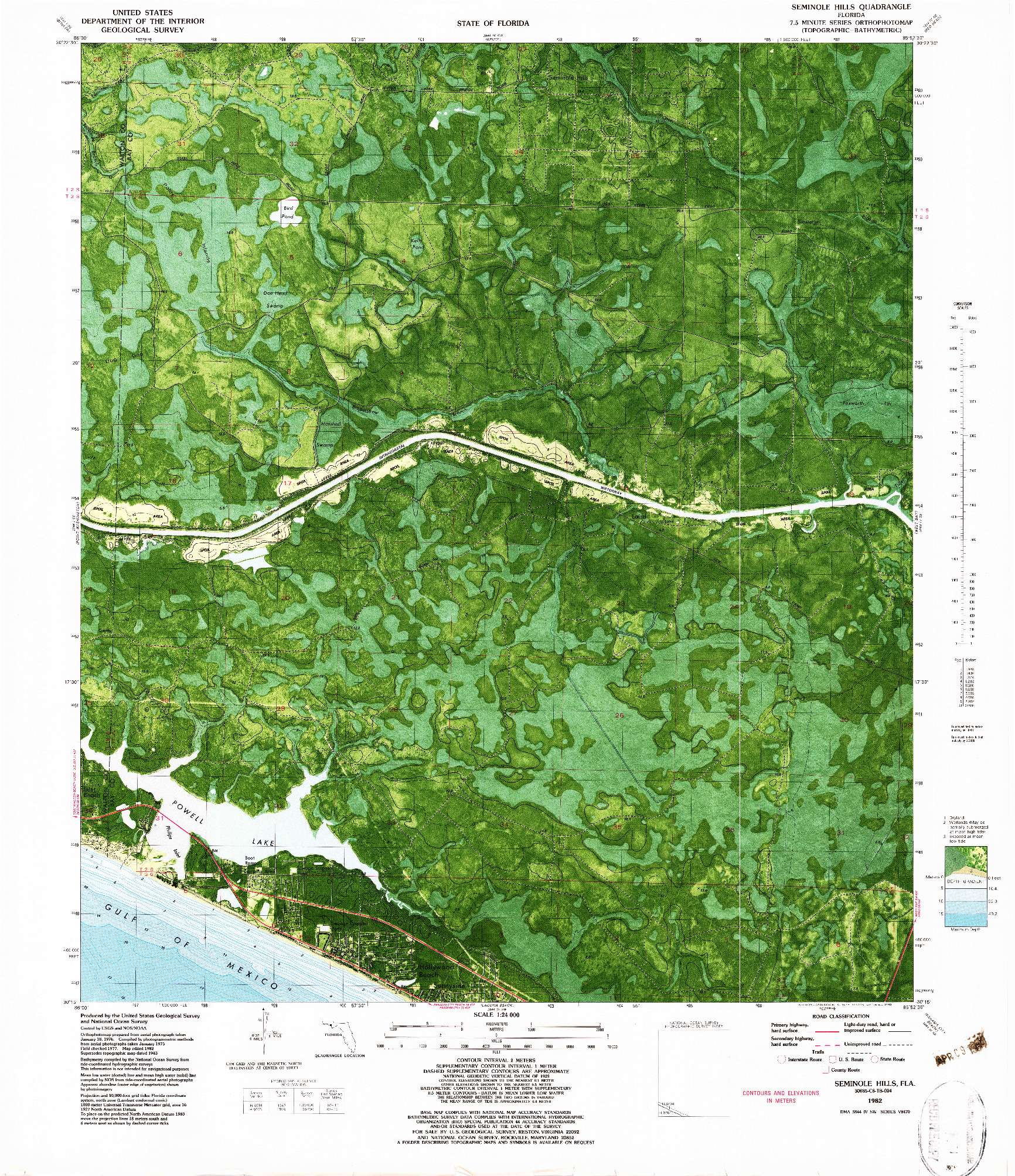 USGS 1:24000-SCALE QUADRANGLE FOR SEMINOLE HILLS, FL 1982