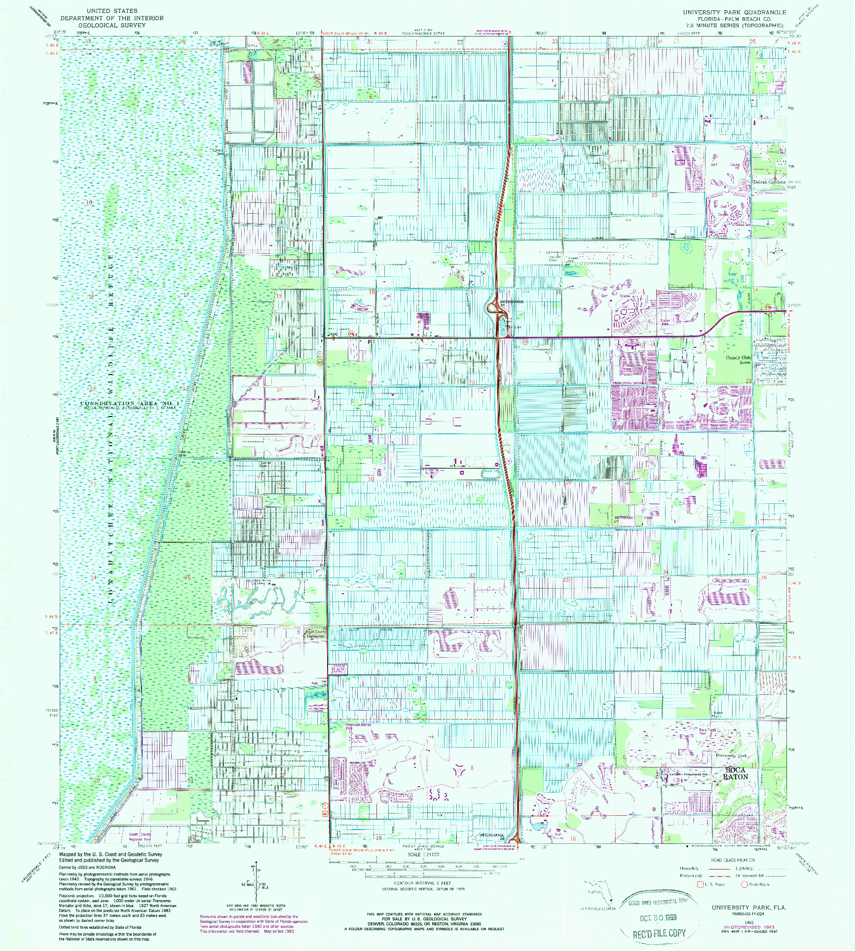 USGS 1:24000-SCALE QUADRANGLE FOR UNIVERSITY PARK, FL 1962
