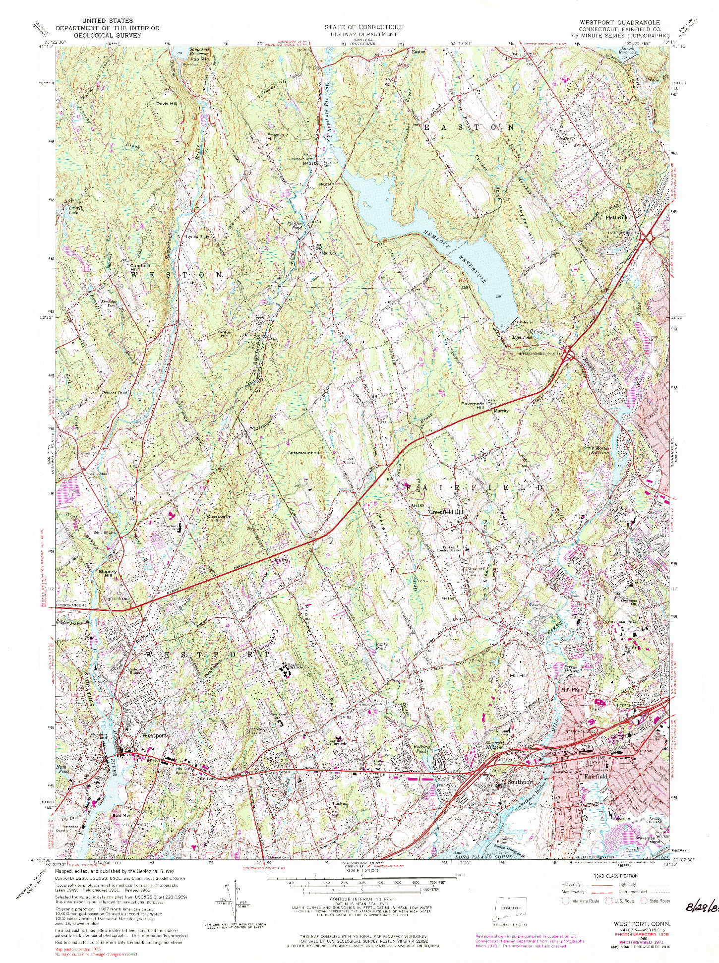 USGS 1:24000-SCALE QUADRANGLE FOR WESTPORT, CT 1960