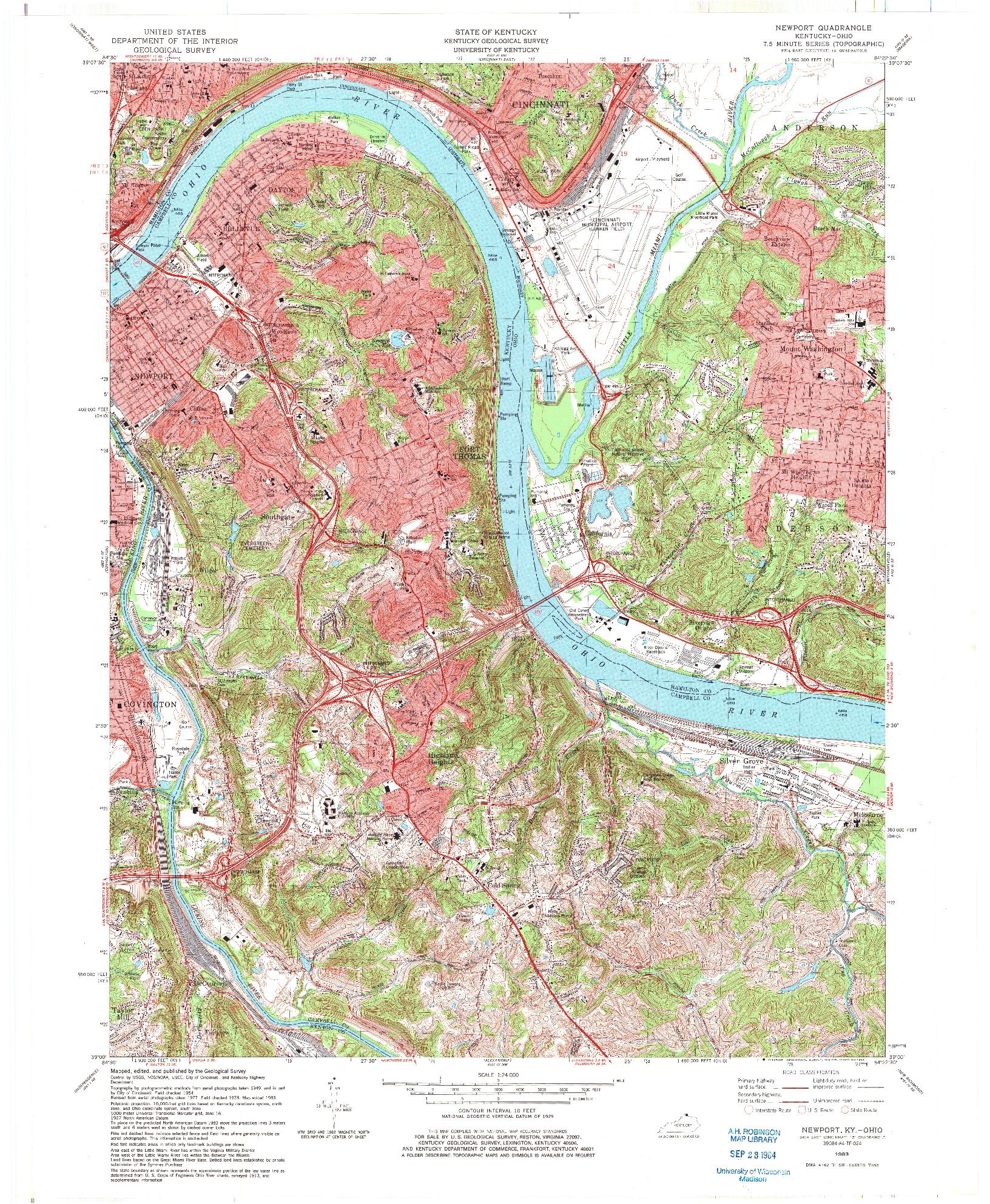 USGS 1:24000-SCALE QUADRANGLE FOR NEWPORT, KY 1983