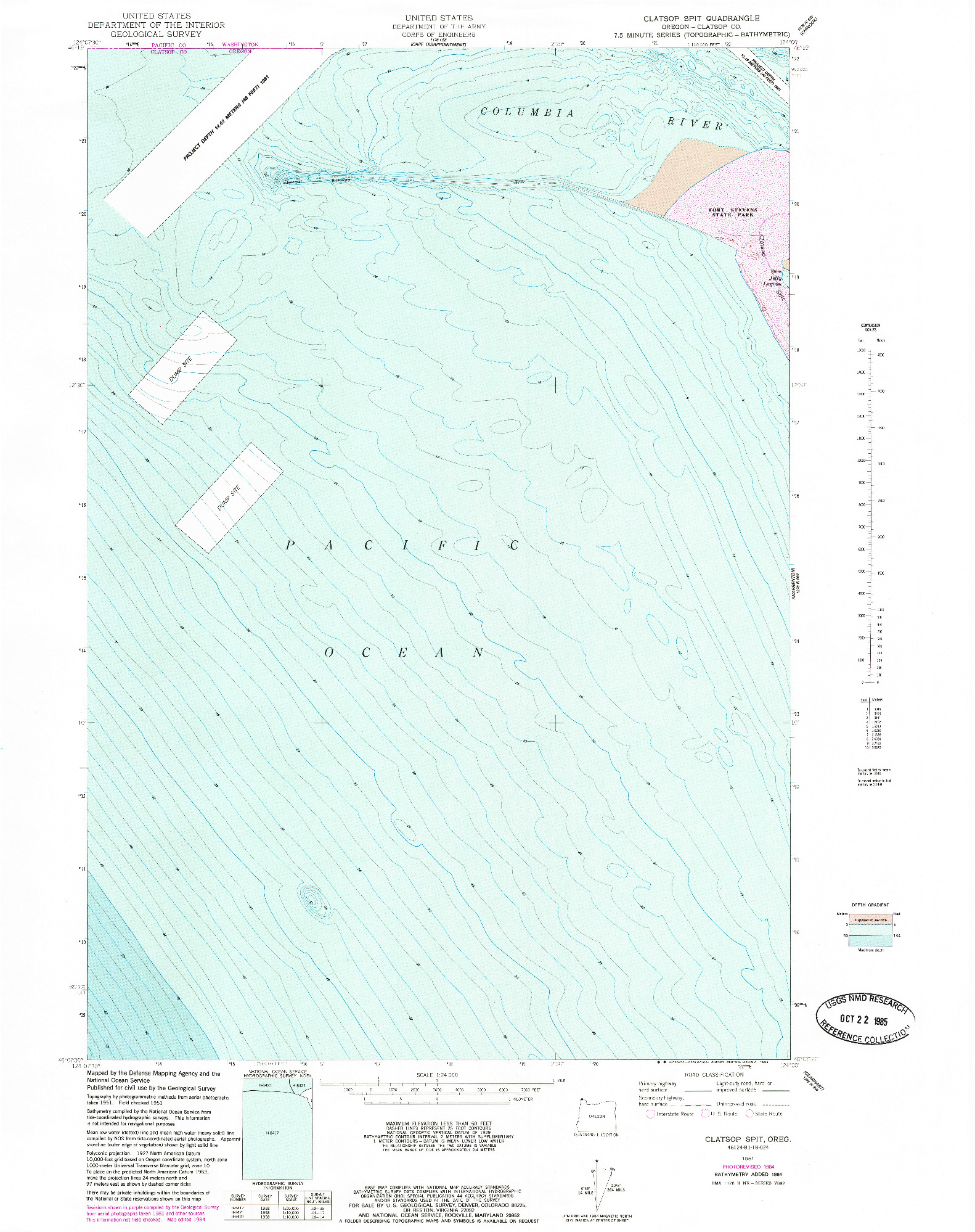 USGS 1:24000-SCALE QUADRANGLE FOR CLATSOP SPIT, OR 1951