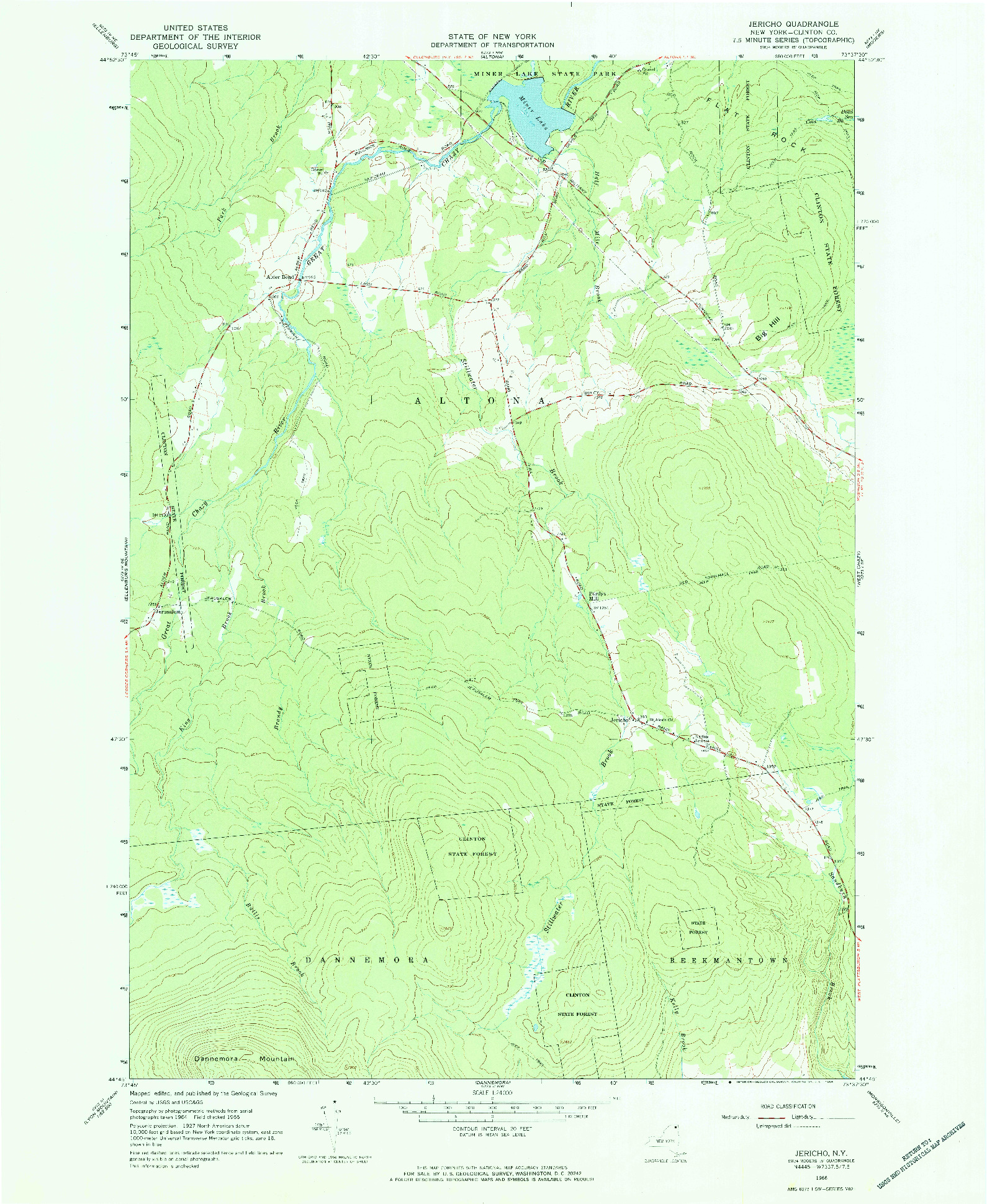 USGS 1:24000-SCALE QUADRANGLE FOR JERICHO, NY 1966