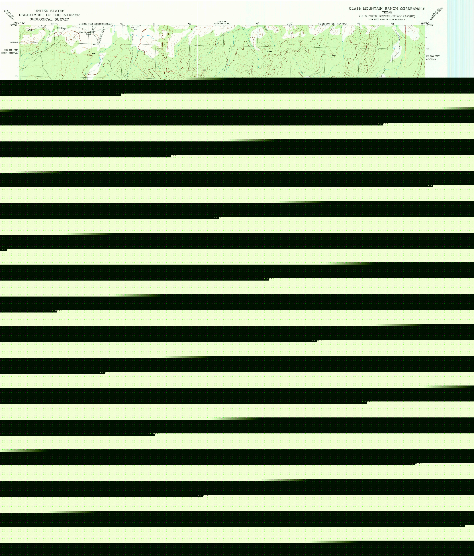 USGS 1:24000-SCALE QUADRANGLE FOR GLASS MOUNTAIN RANCH, TX 1983
