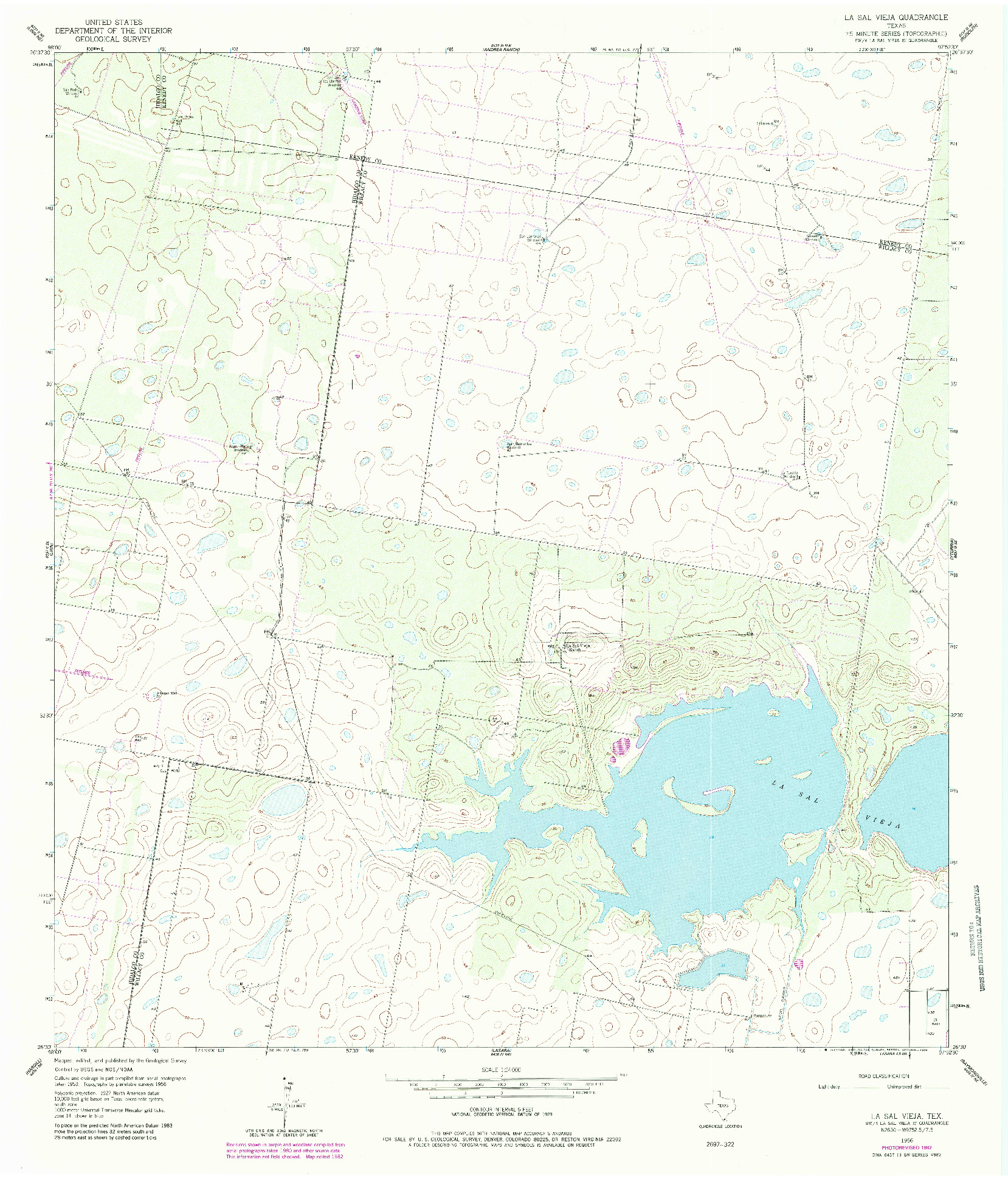 USGS 1:24000-SCALE QUADRANGLE FOR LA SAL VIEJA, TX 1956