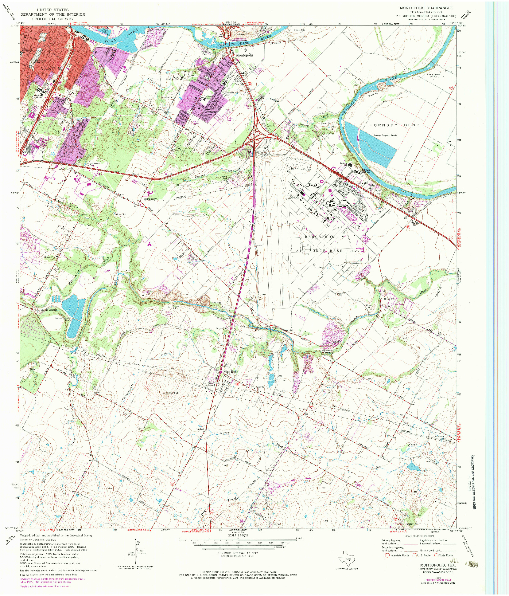 USGS 1:24000-SCALE QUADRANGLE FOR MONTOPOLIS, TX 1973