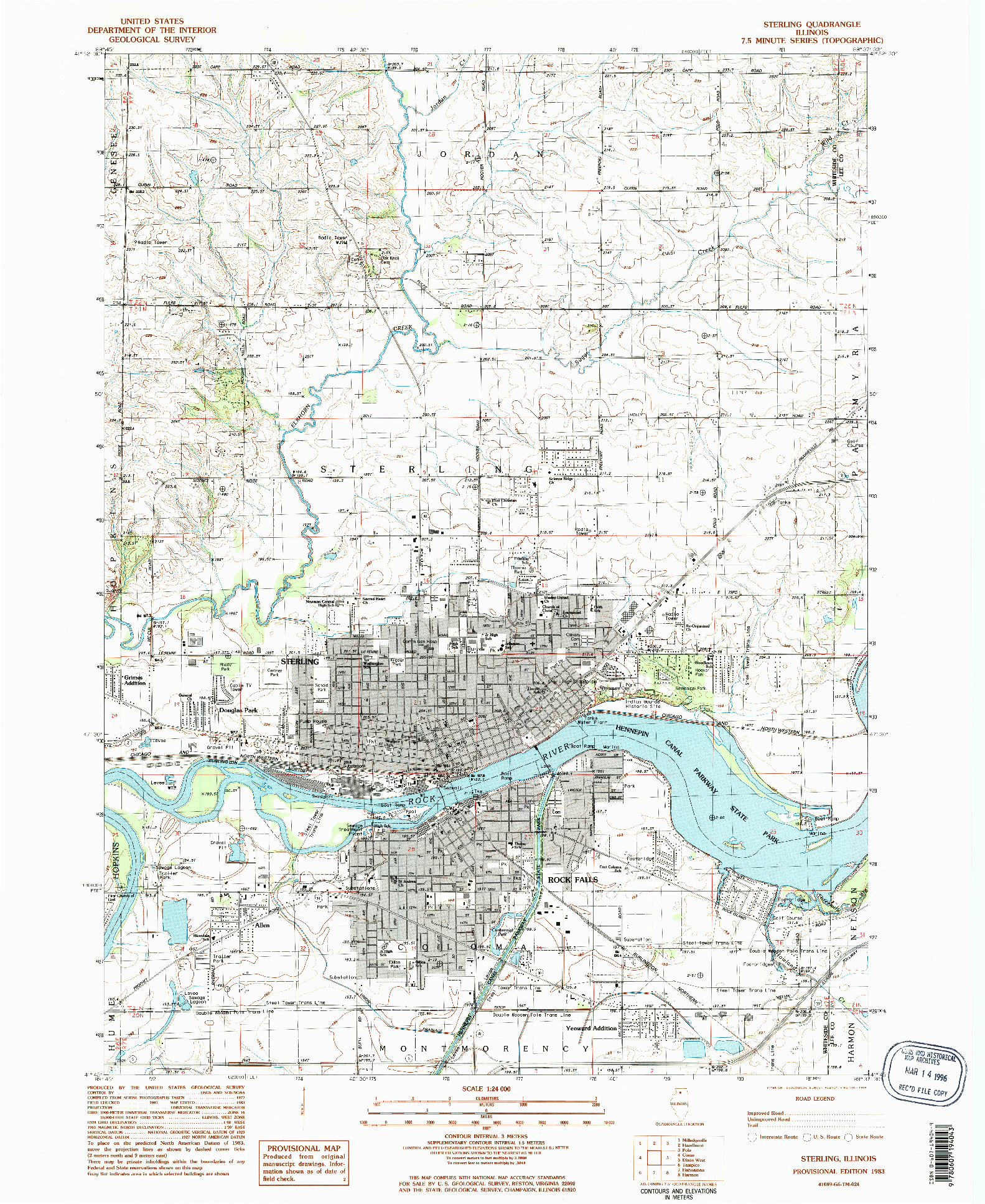 USGS 1:24000-SCALE QUADRANGLE FOR STERLING, IL 1983