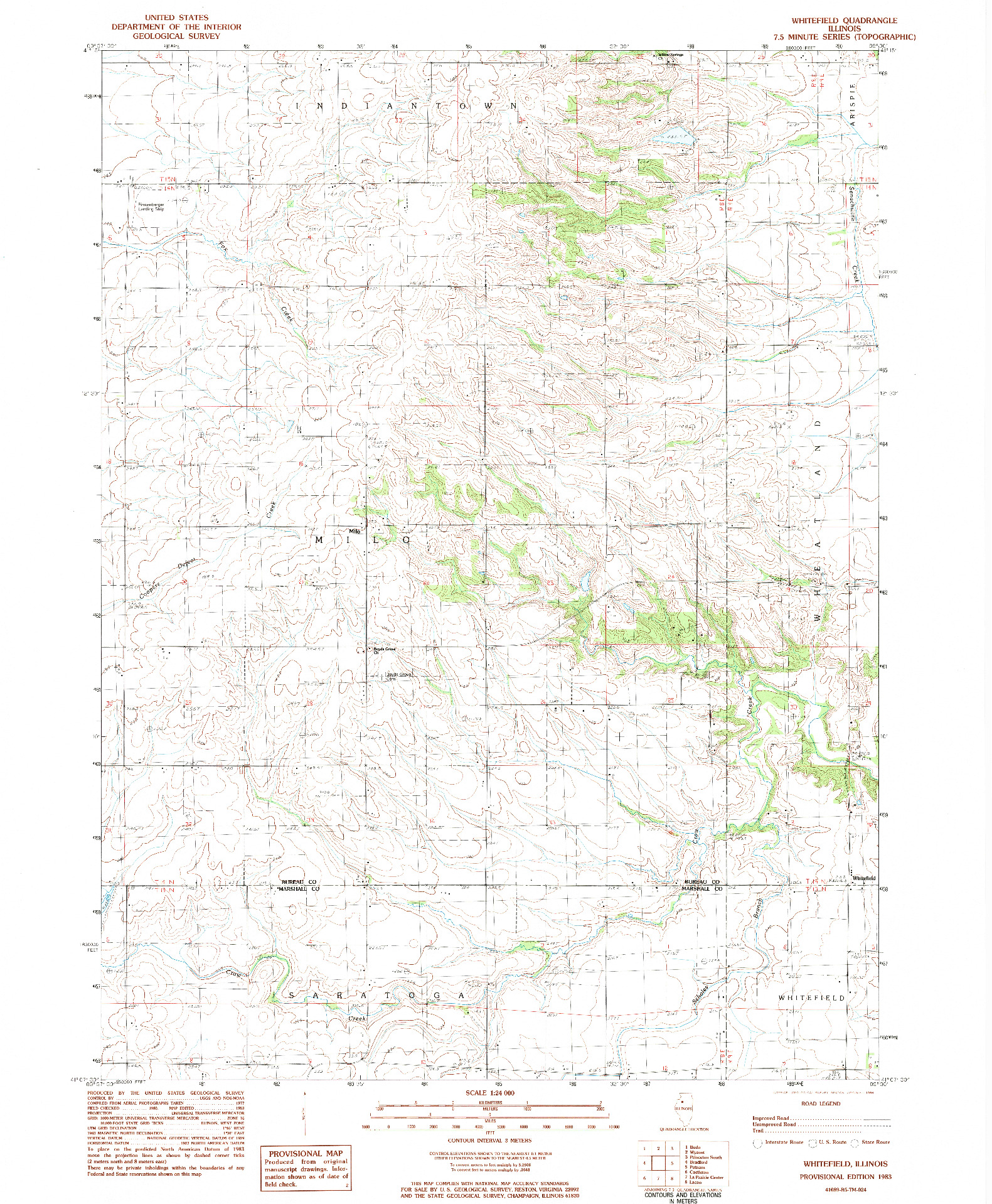 USGS 1:24000-SCALE QUADRANGLE FOR WHITEFIELD, IL 1983