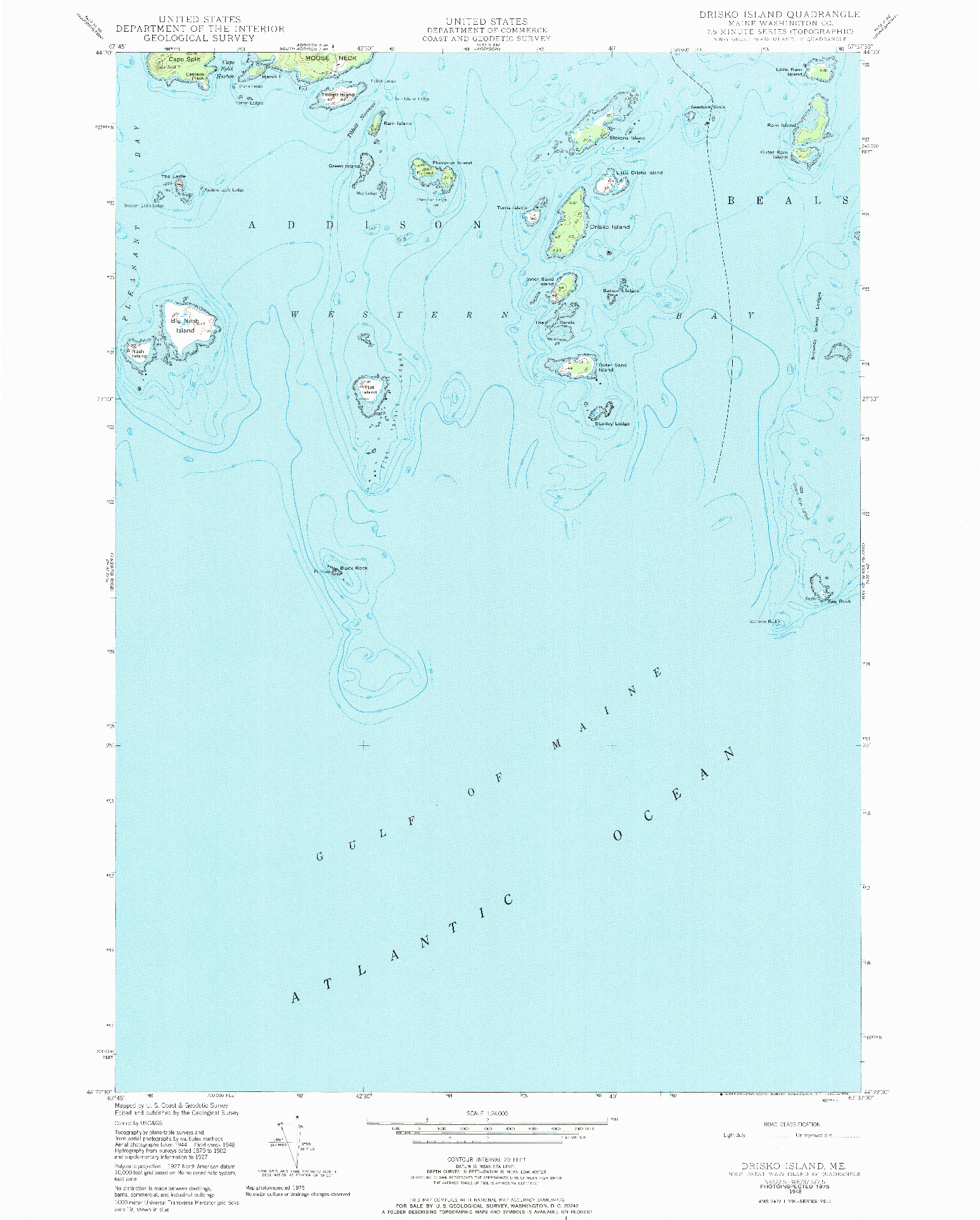 USGS 1:24000-SCALE QUADRANGLE FOR DRISKO ISLAND, ME 1948