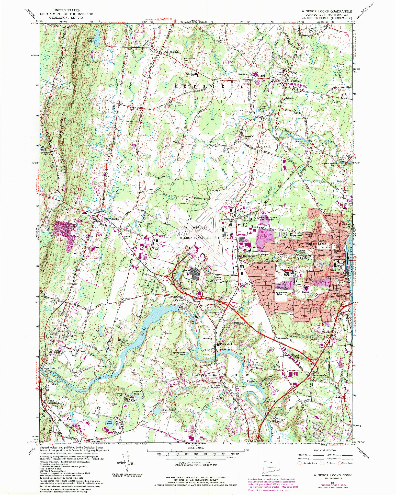 USGS 1:24000-SCALE QUADRANGLE FOR WINDSOR LOCKS, CT 1964