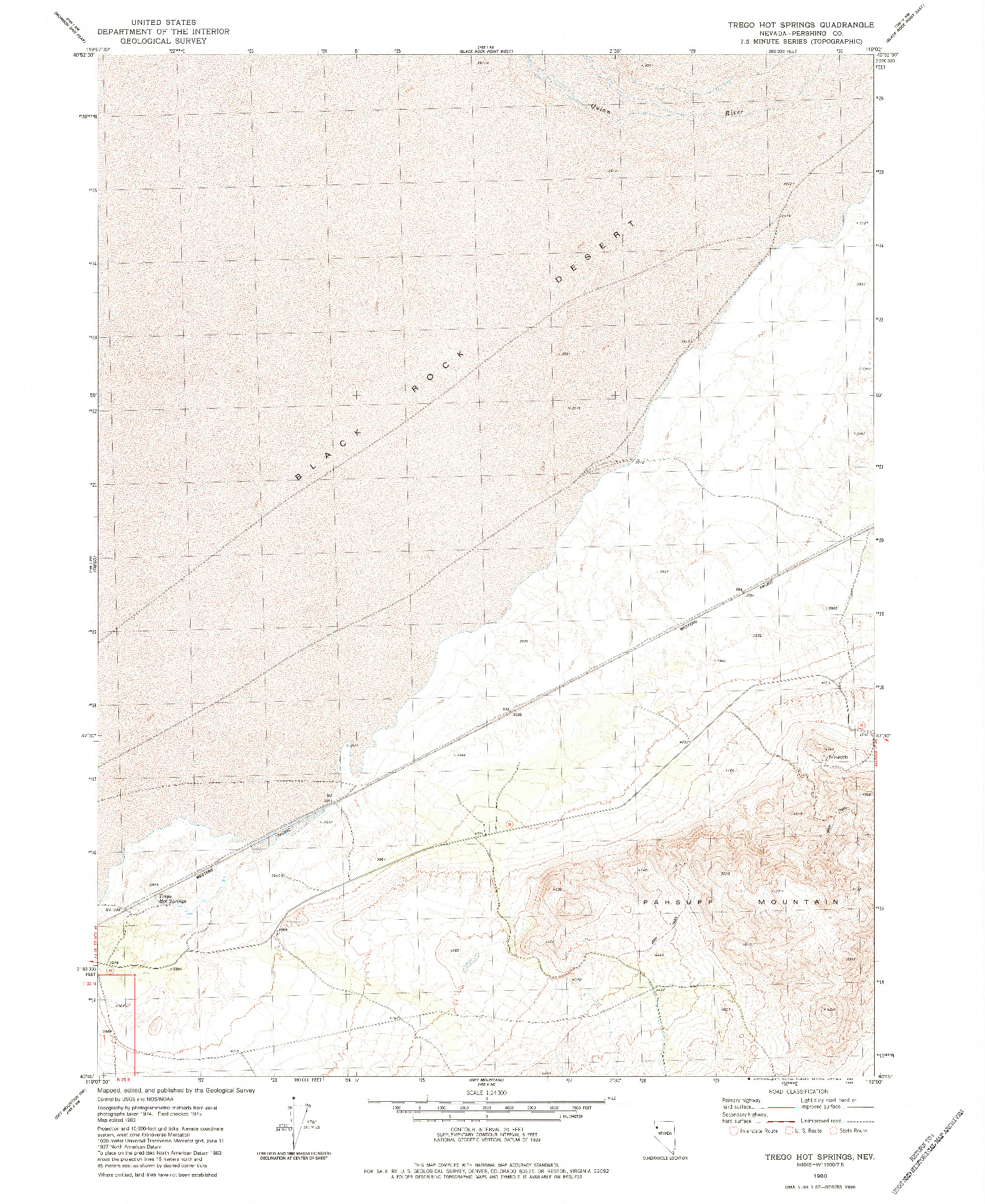 USGS 1:24000-SCALE QUADRANGLE FOR TREGO HOT SPRING, NV 1980