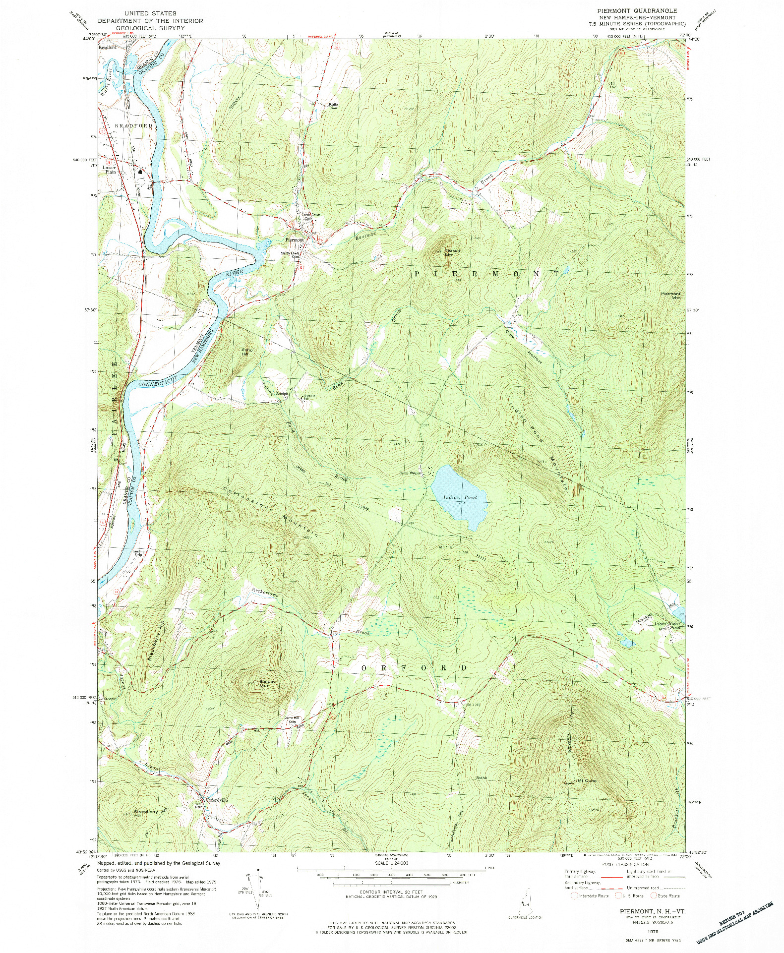 USGS 1:24000-SCALE QUADRANGLE FOR PIERMONT, NH 1979