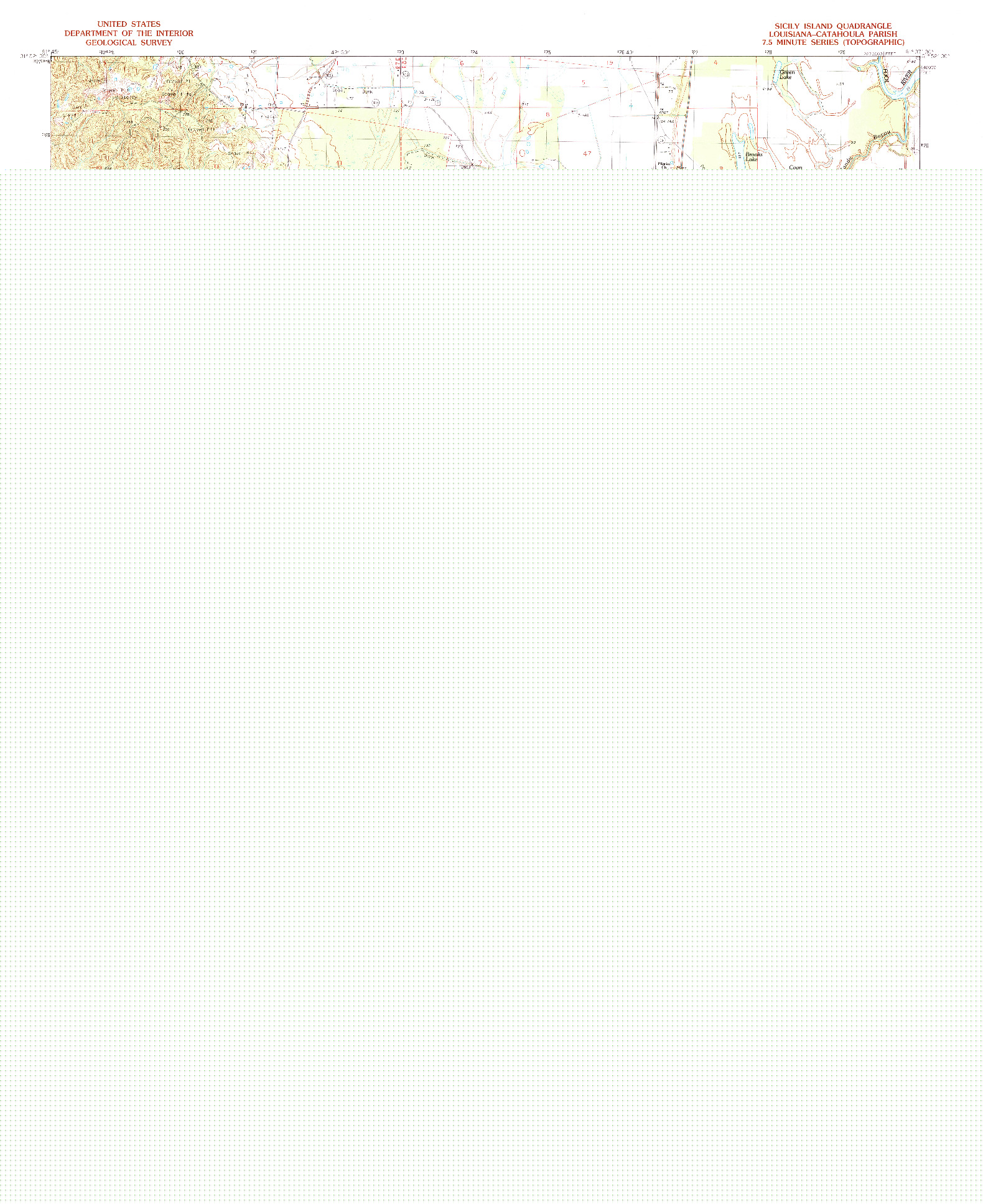 USGS 1:24000-SCALE QUADRANGLE FOR SICILY ISLAND, LA 1983
