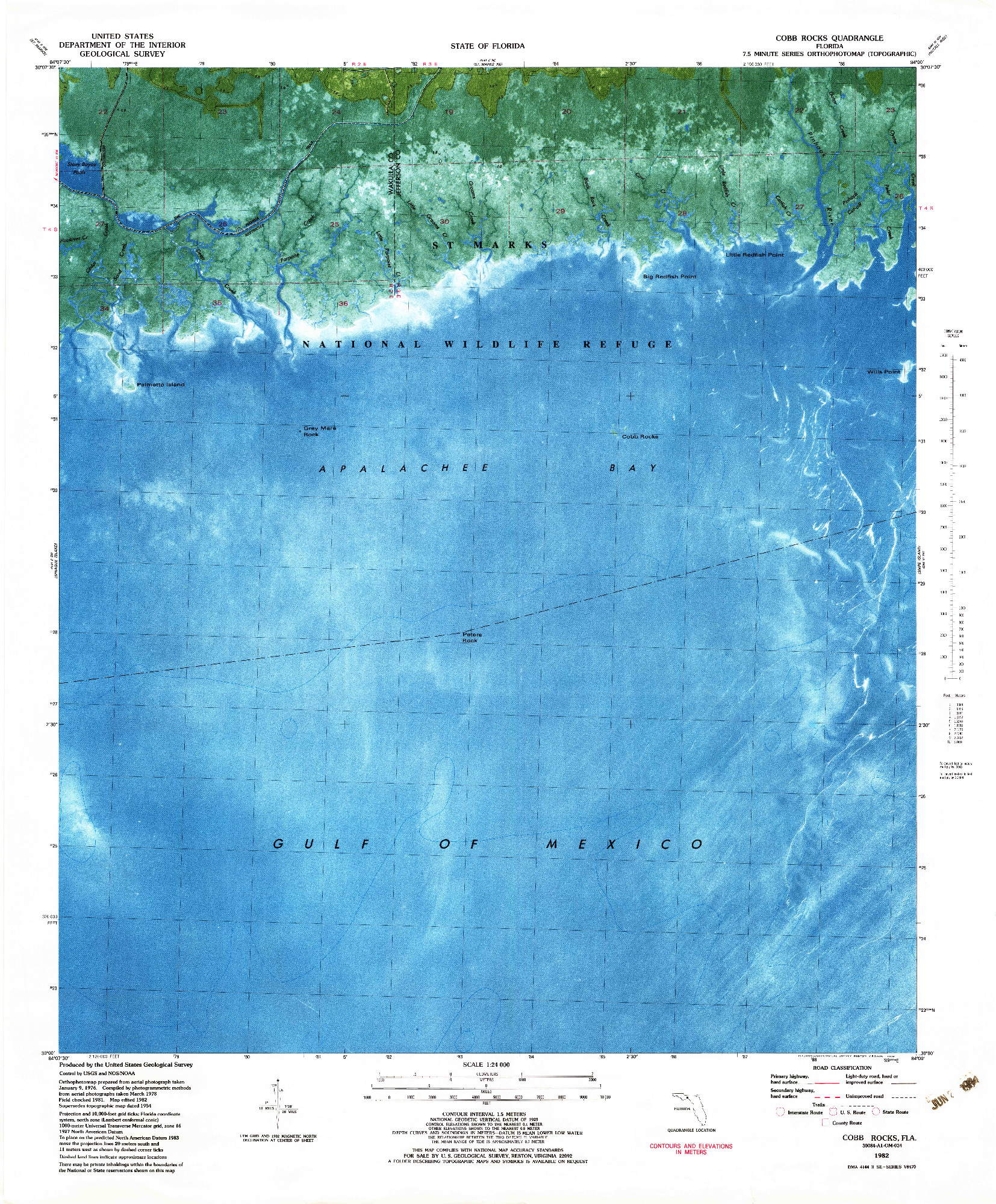 USGS 1:24000-SCALE QUADRANGLE FOR COBB ROCKS, FL 1982