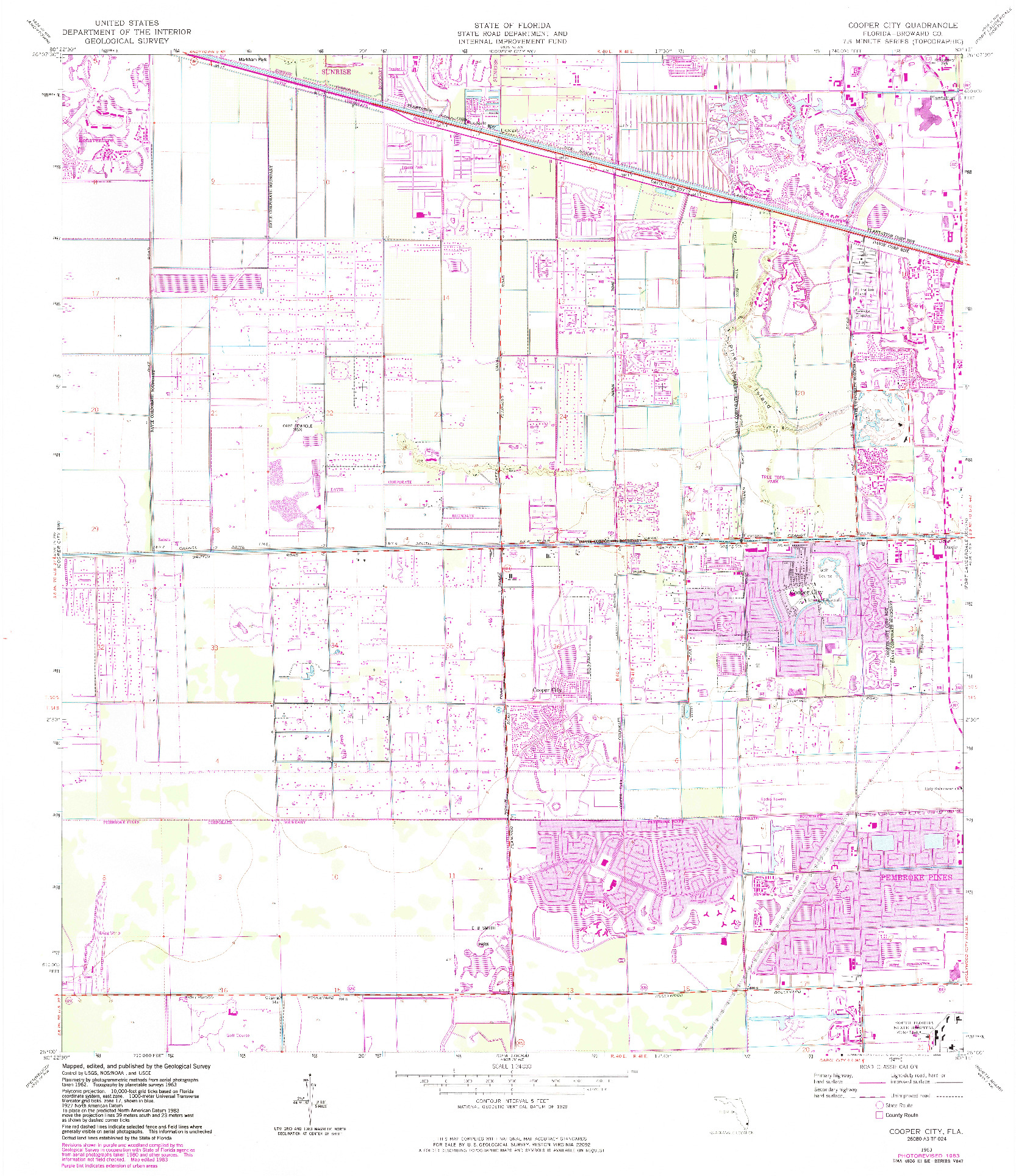 USGS 1:24000-SCALE QUADRANGLE FOR COOPER CITY, FL 1963