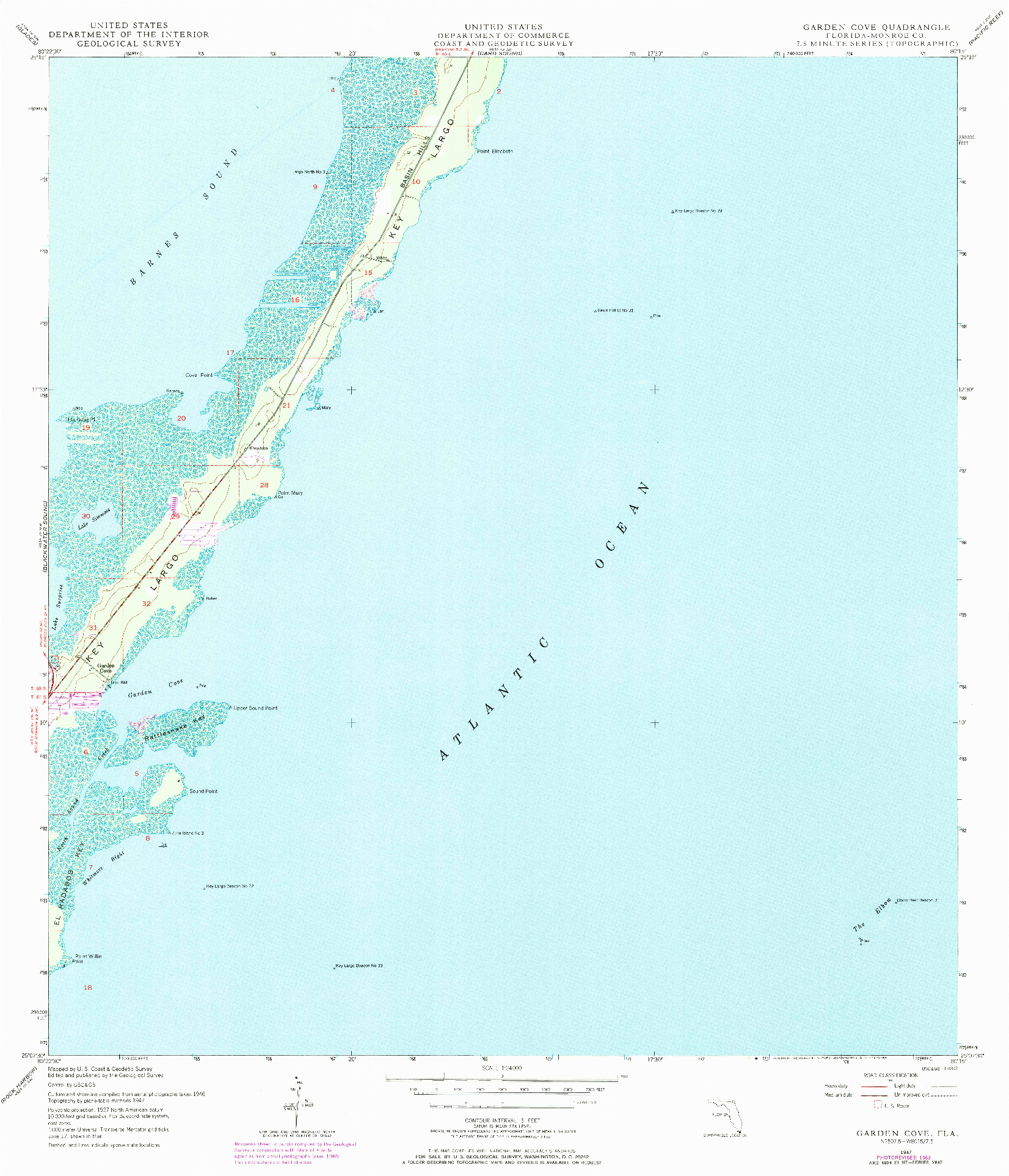 USGS 1:24000-SCALE QUADRANGLE FOR GARDEN COVE, FL 1947