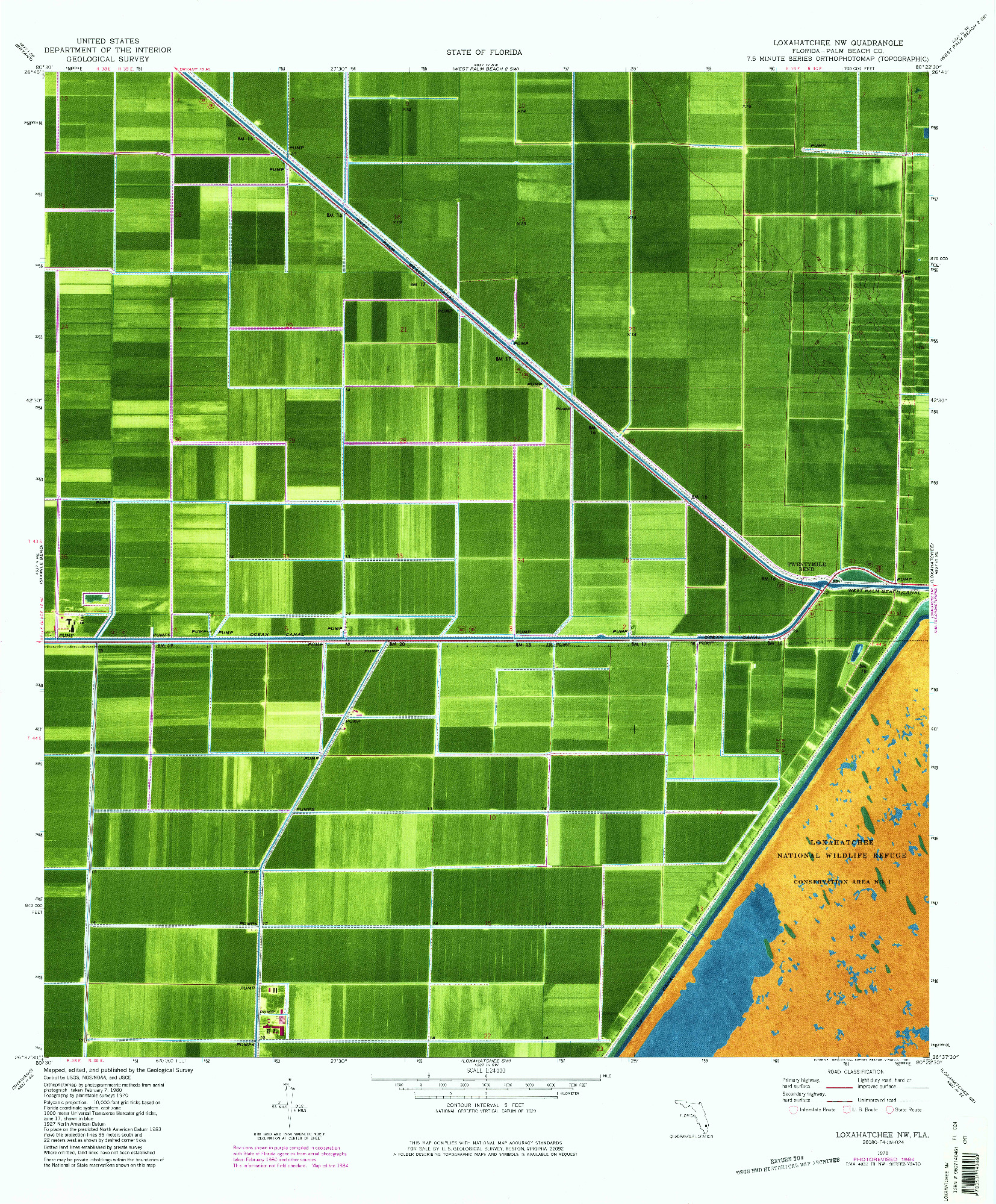 USGS 1:24000-SCALE QUADRANGLE FOR LOXAHATCHEE NW, FL 1970