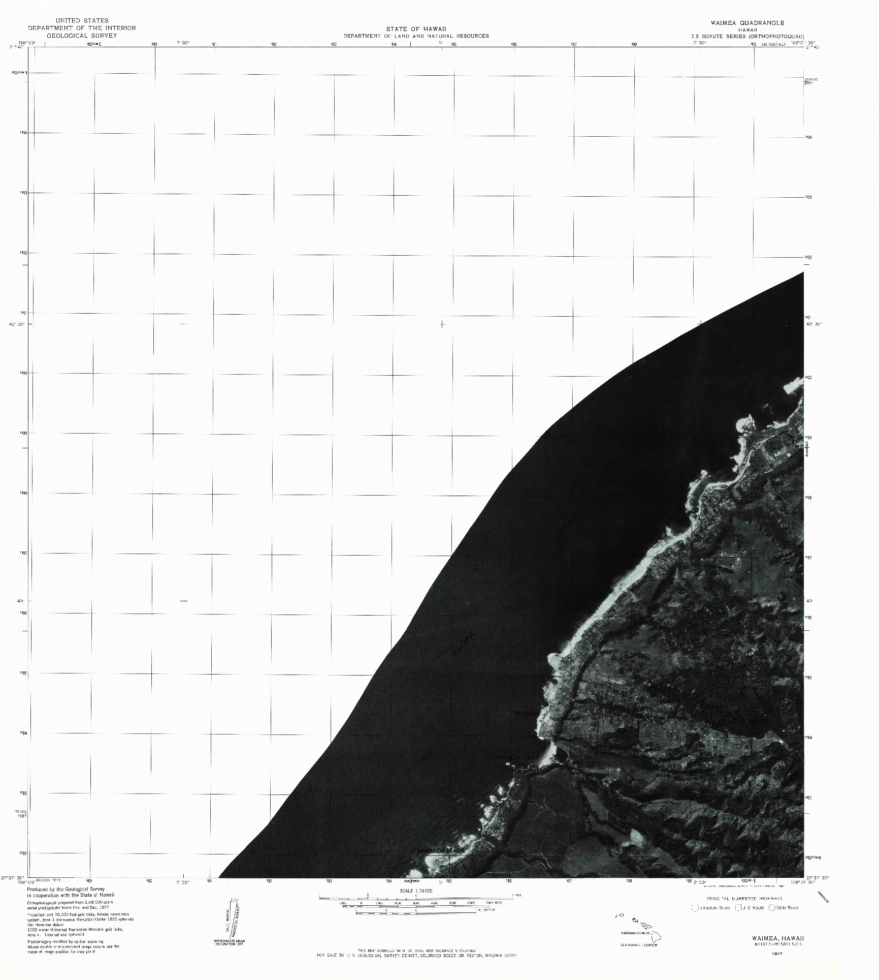 USGS 1:24000-SCALE QUADRANGLE FOR WAIMEA, HI 1977