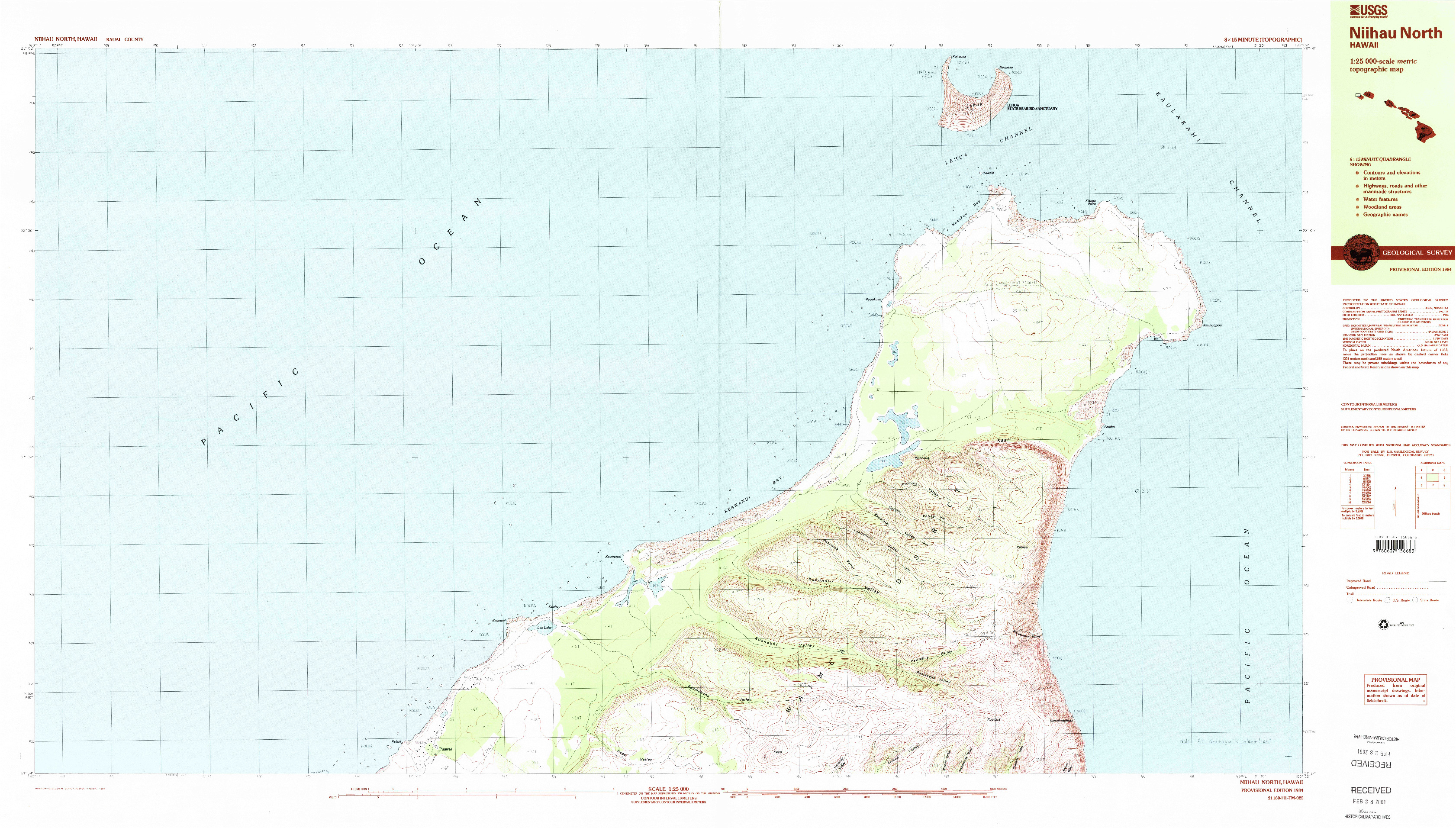 USGS 1:25000-SCALE QUADRANGLE FOR NIIHAU NORTH, HI 1984