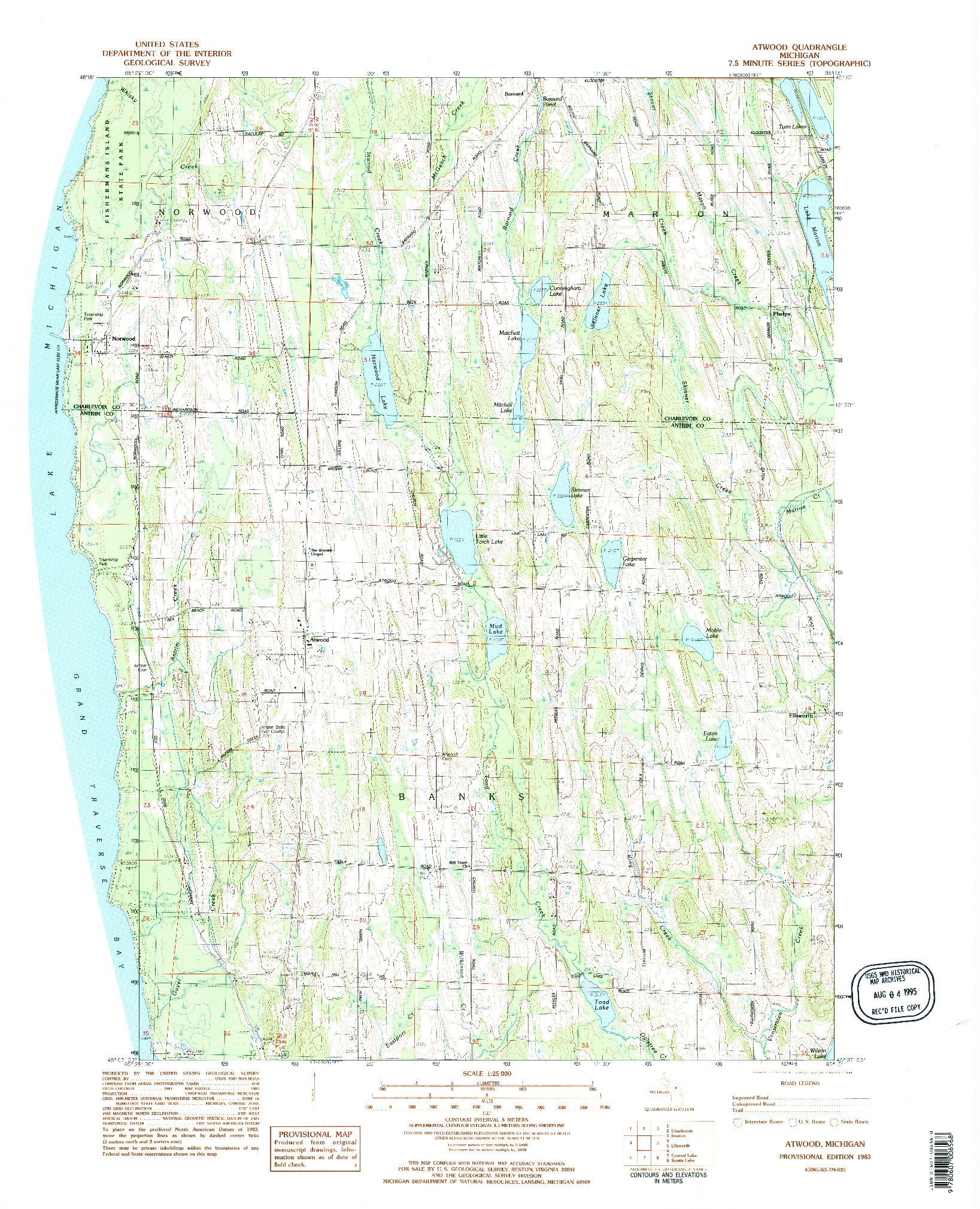 USGS 1:24000-SCALE QUADRANGLE FOR ATWOOD, MI 1983