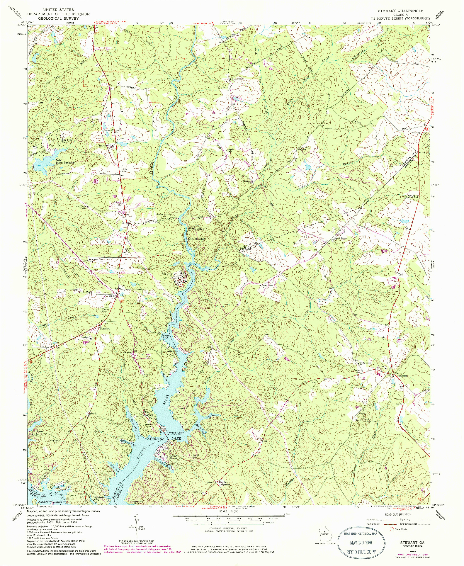 USGS 1:24000-SCALE QUADRANGLE FOR STEWART, GA 1964