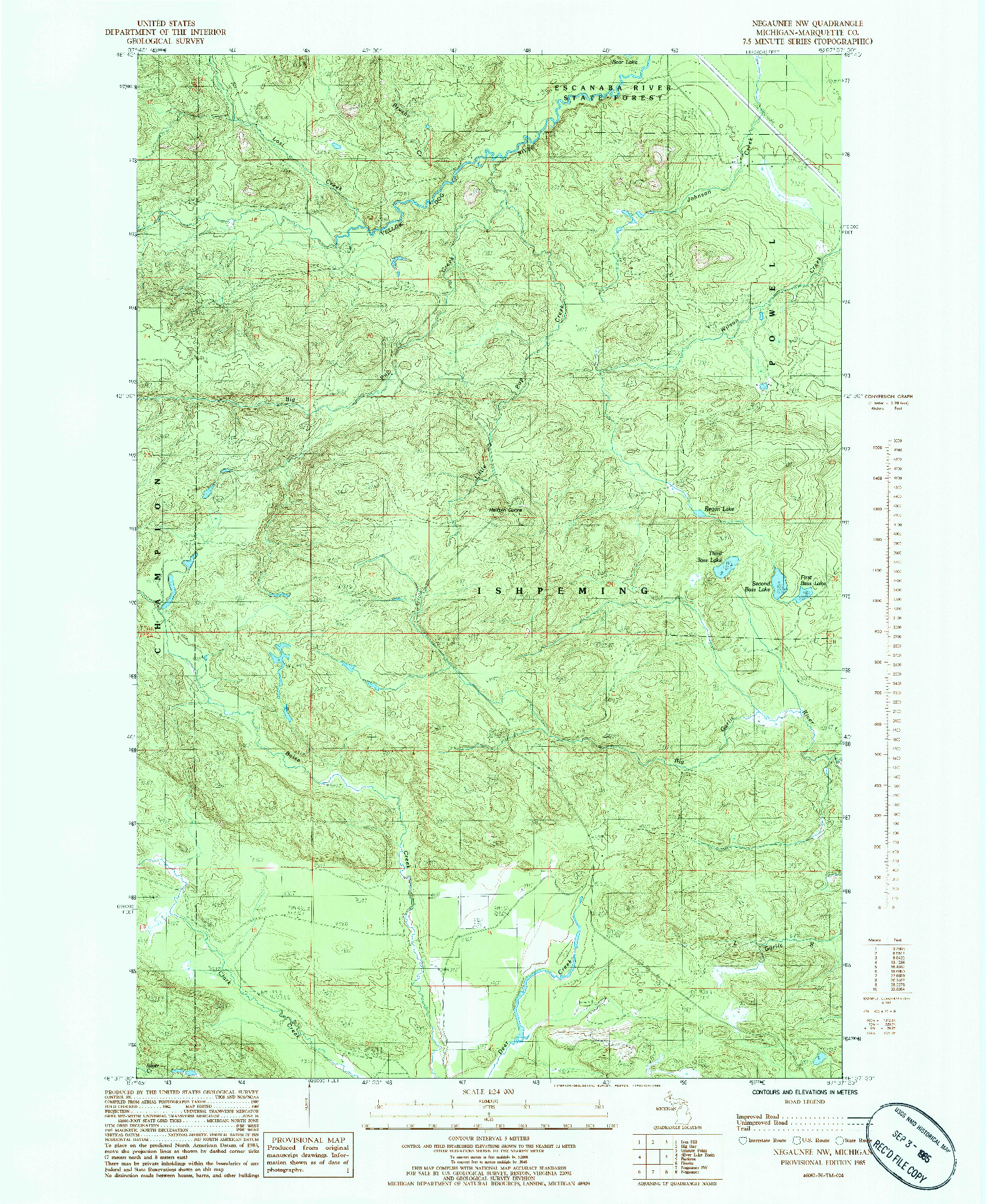 USGS 1:24000-SCALE QUADRANGLE FOR NEGAUNEE NW, MI 1985