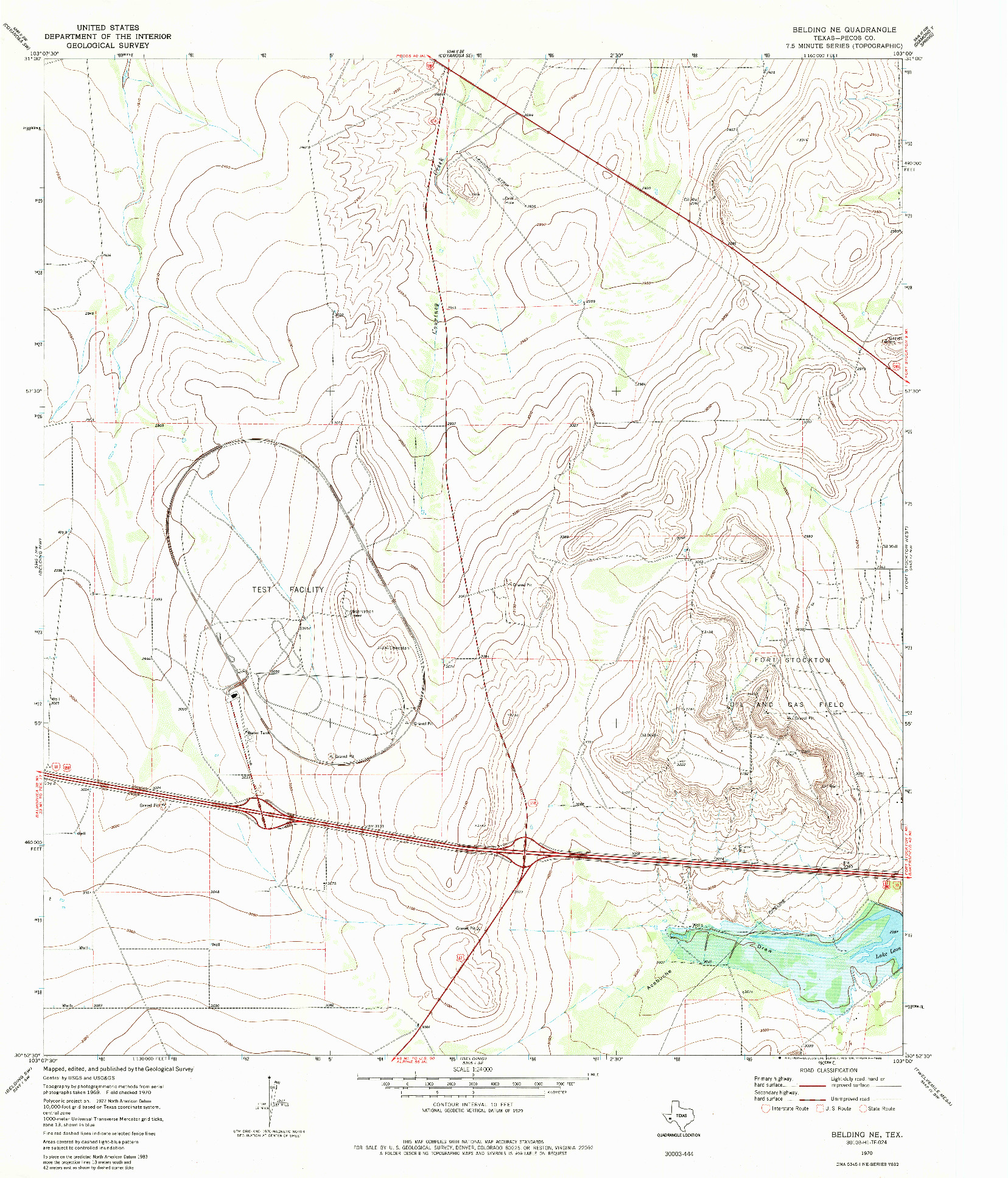 USGS 1:24000-SCALE QUADRANGLE FOR BELDING NE, TX 1970