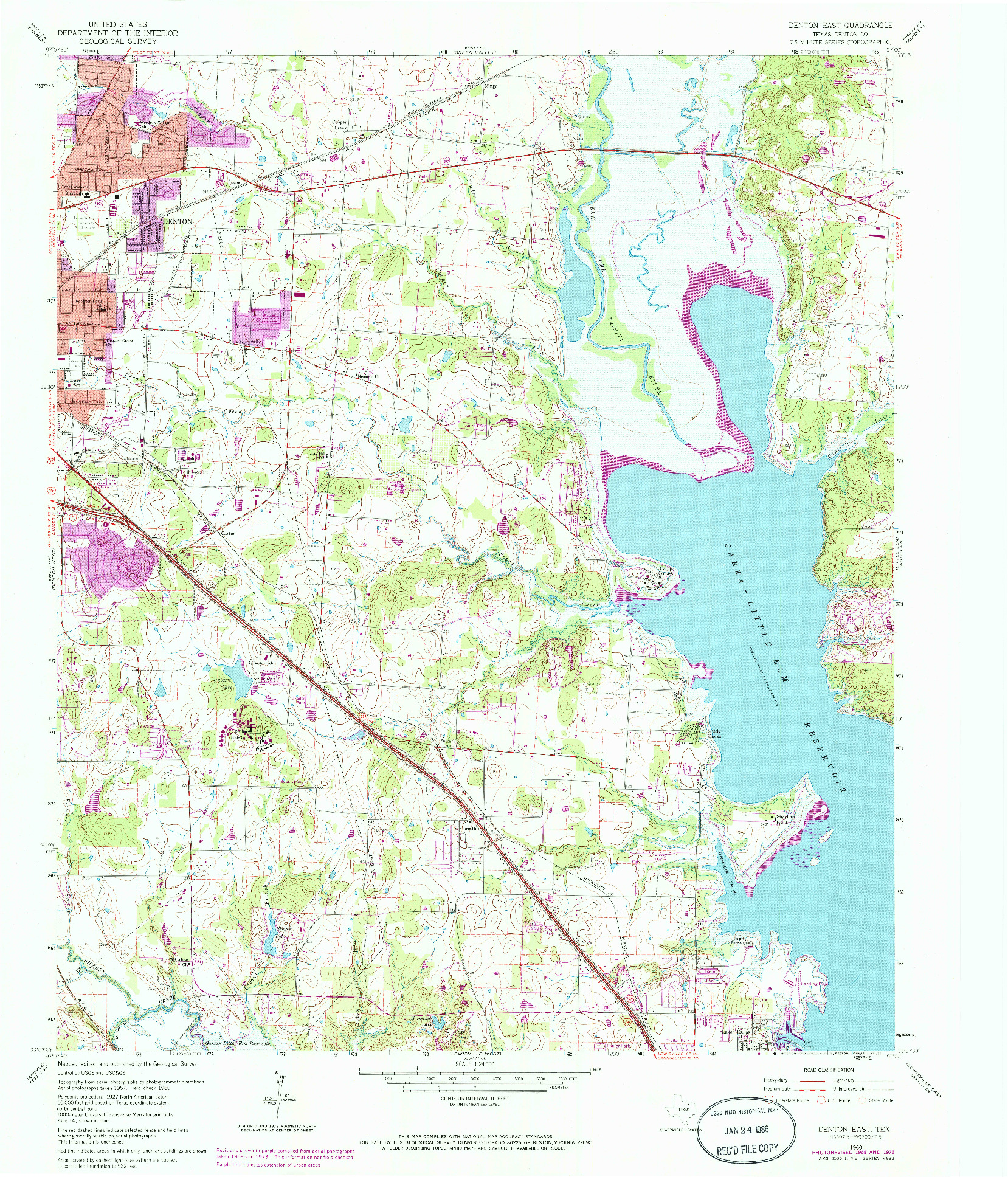 USGS 1:24000-SCALE QUADRANGLE FOR DENTON EAST, TX 1960