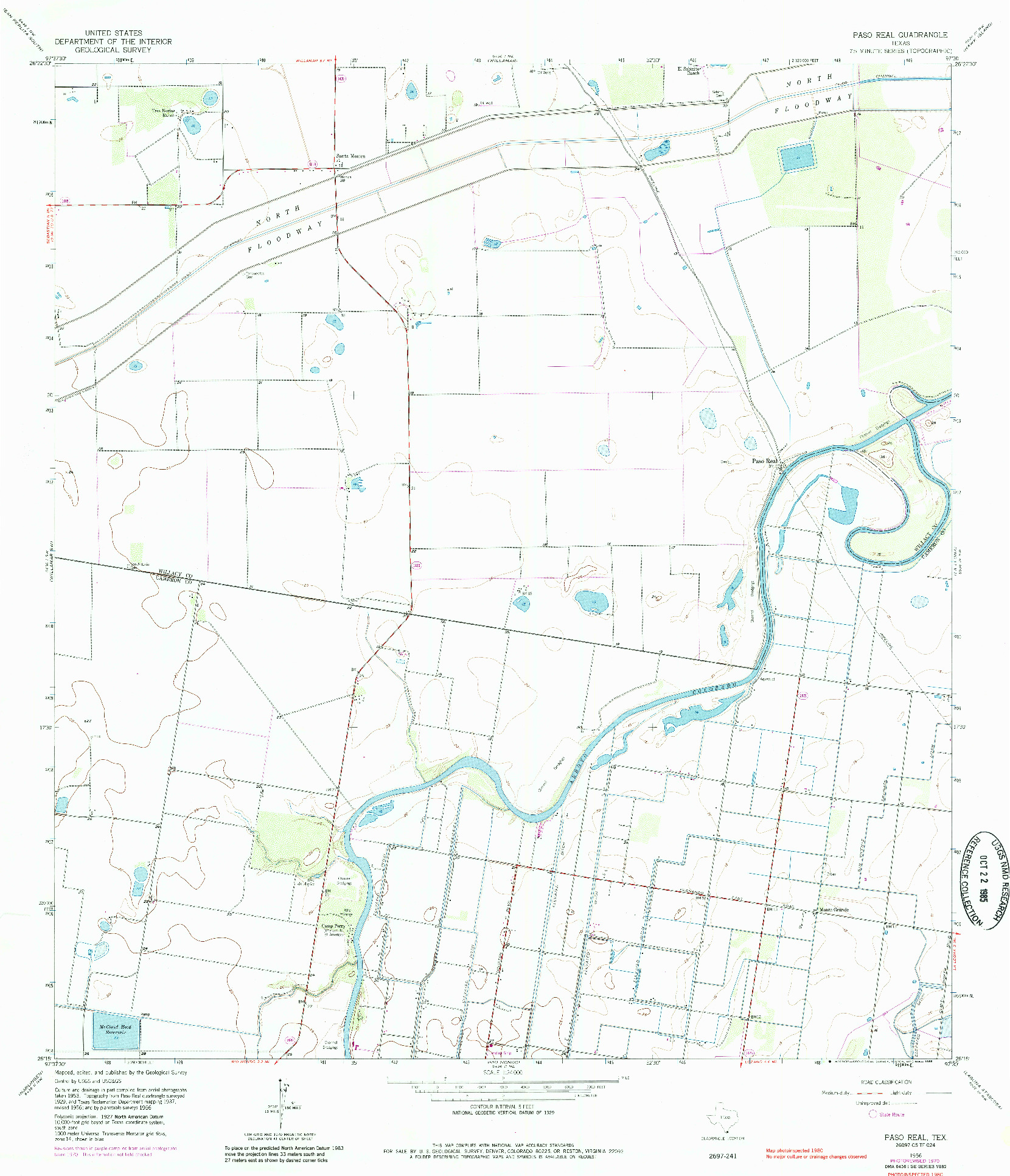 USGS 1:24000-SCALE QUADRANGLE FOR PASO REAL, TX 1956