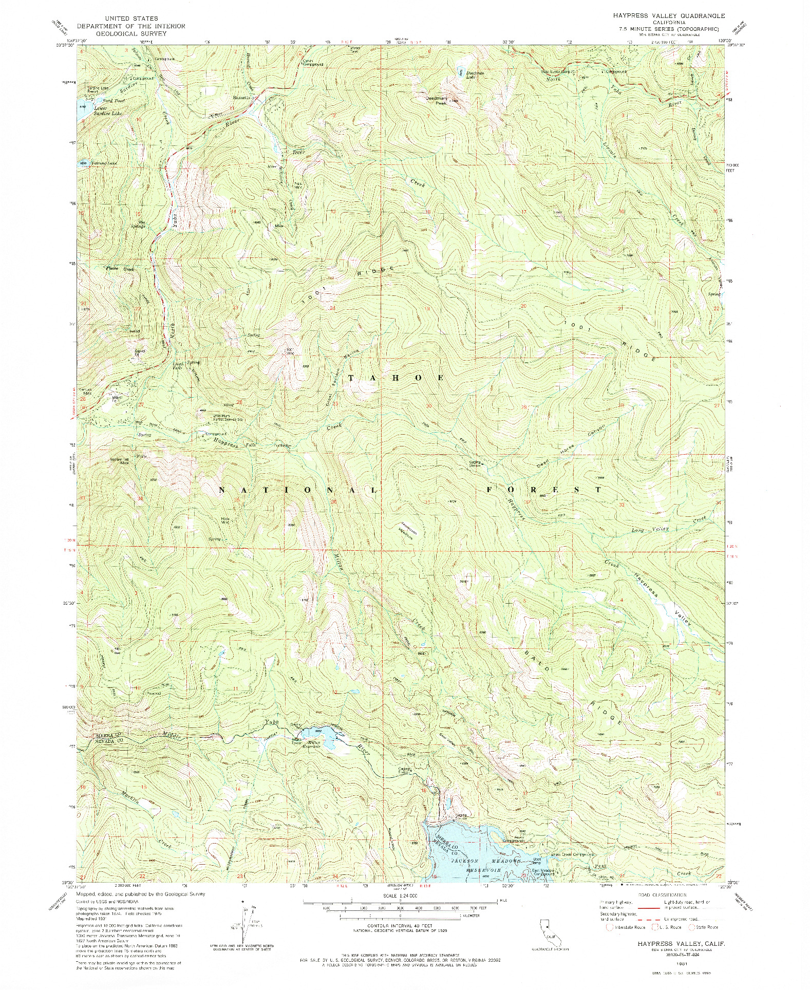 USGS 1:24000-SCALE QUADRANGLE FOR HAYPRESS VALLEY, CA 1981