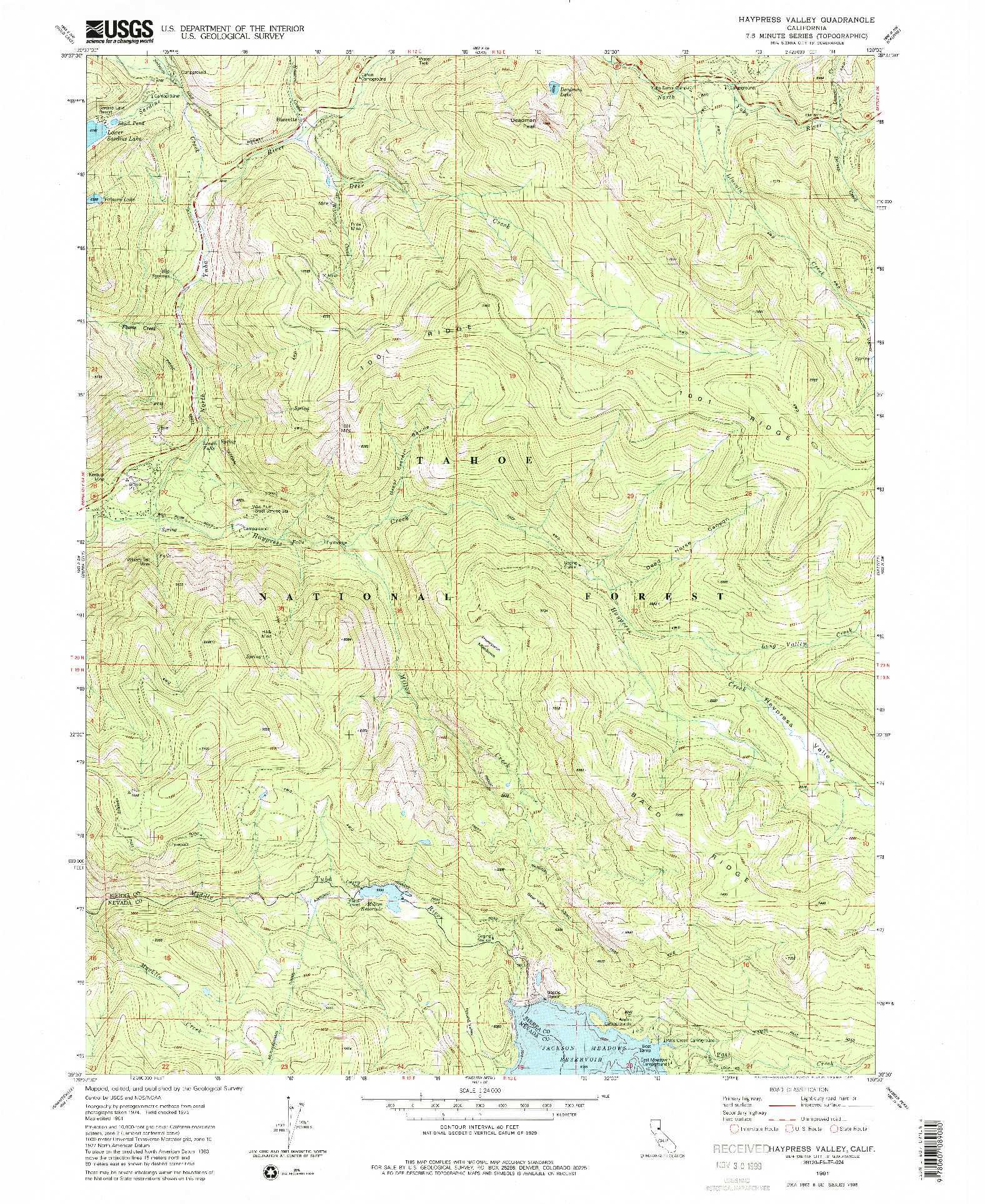 USGS 1:24000-SCALE QUADRANGLE FOR HAYPRESS VALLEY, CA 1981