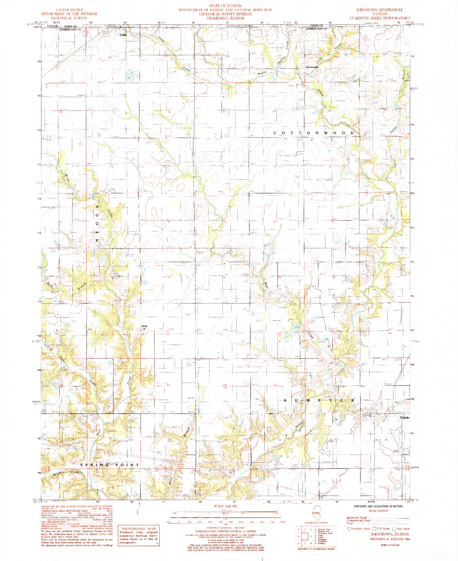 USGS 1:24000-SCALE QUADRANGLE FOR JOHNSTOWN, IL 1984