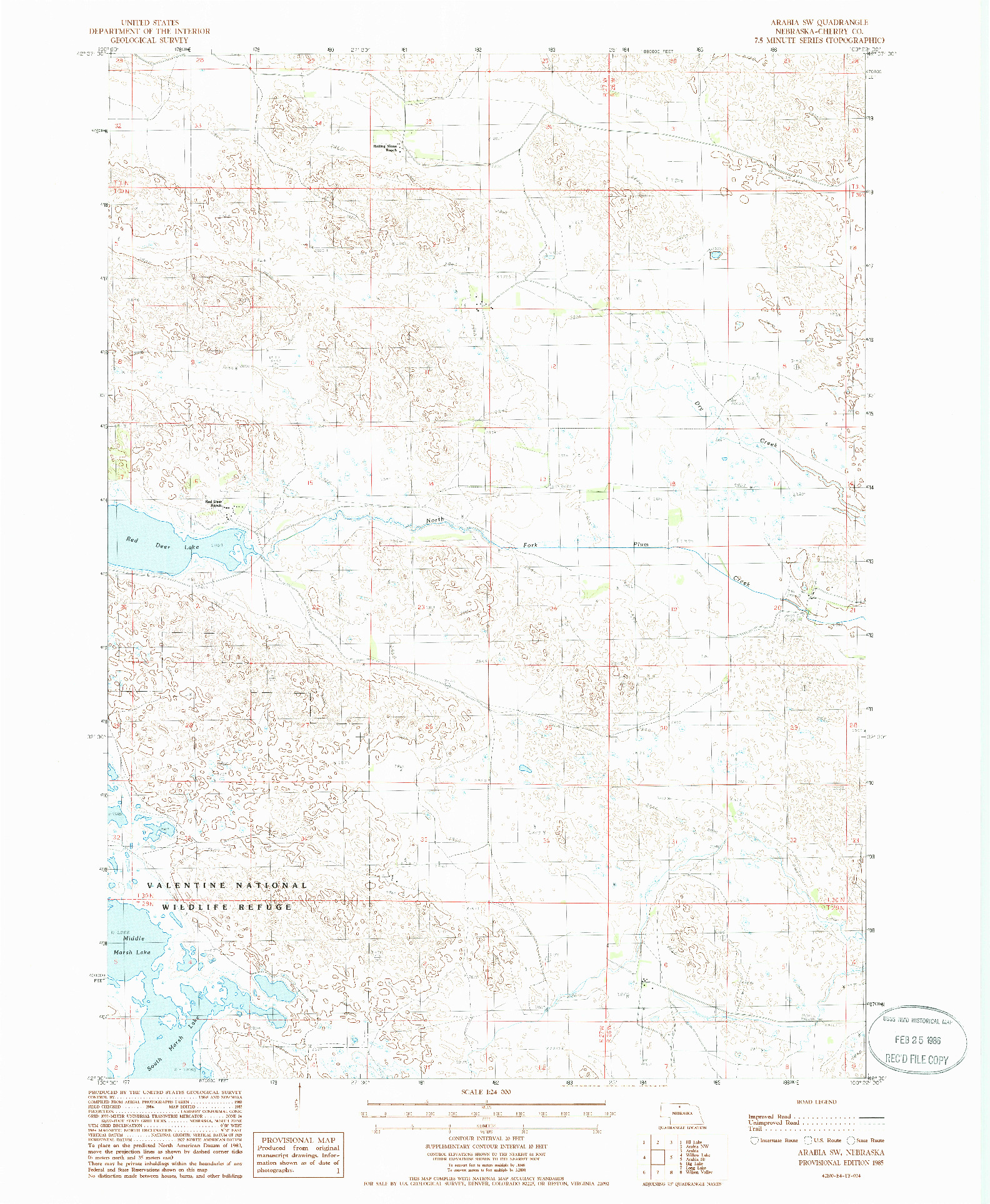 USGS 1:24000-SCALE QUADRANGLE FOR ARABIA SW, NE 1985