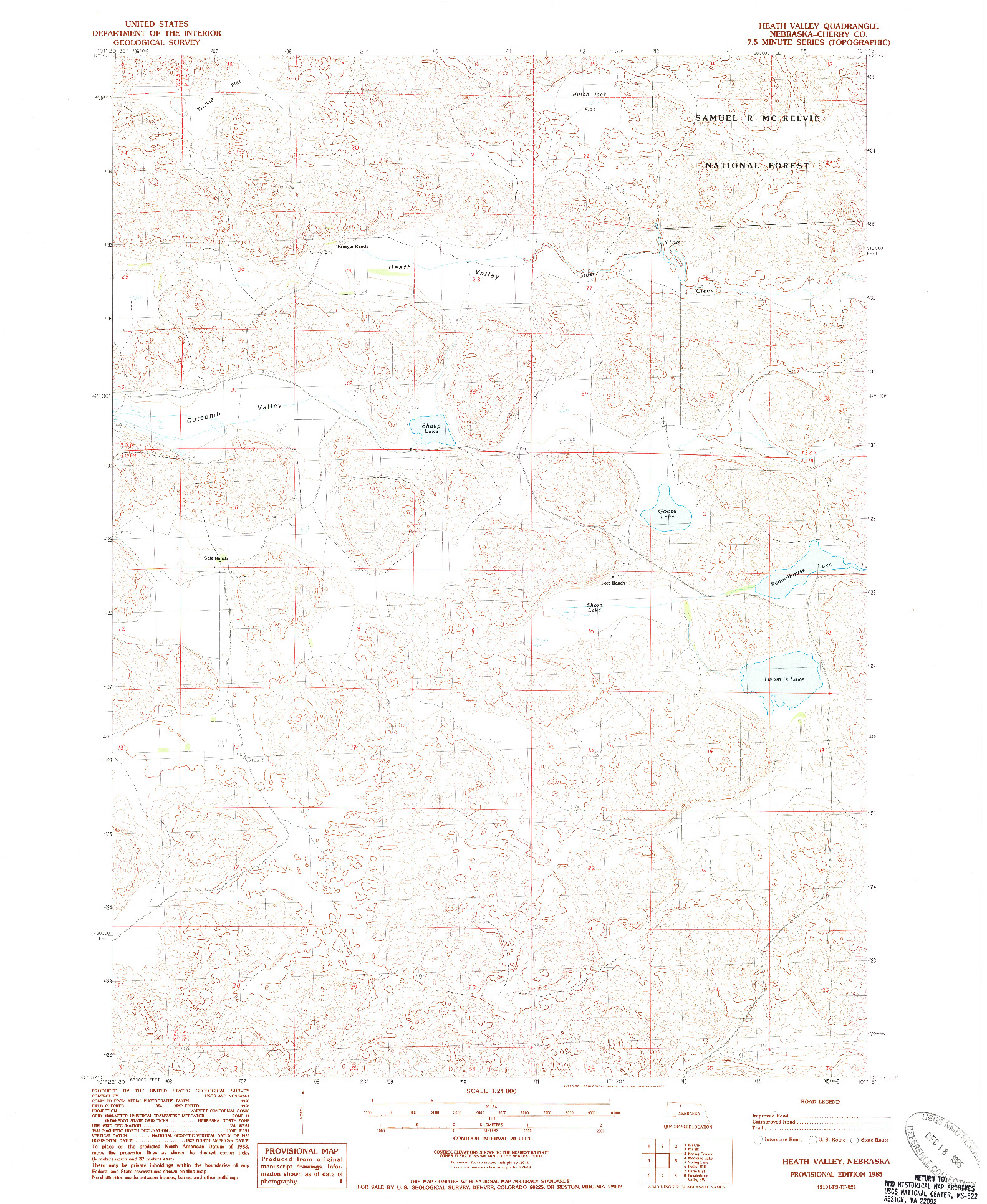 USGS 1:24000-SCALE QUADRANGLE FOR HEATH VALLEY, NE 1985
