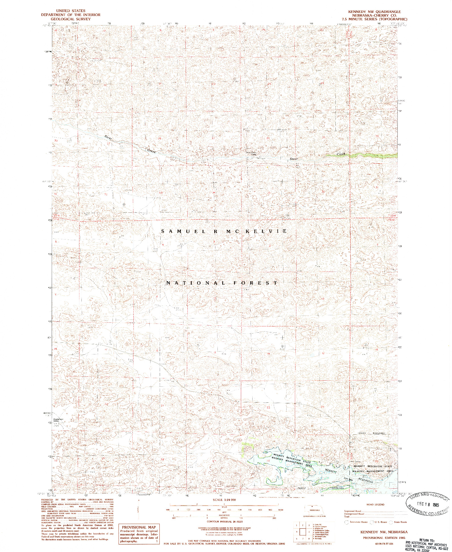 USGS 1:24000-SCALE QUADRANGLE FOR KENNEDY NW, NE 1985