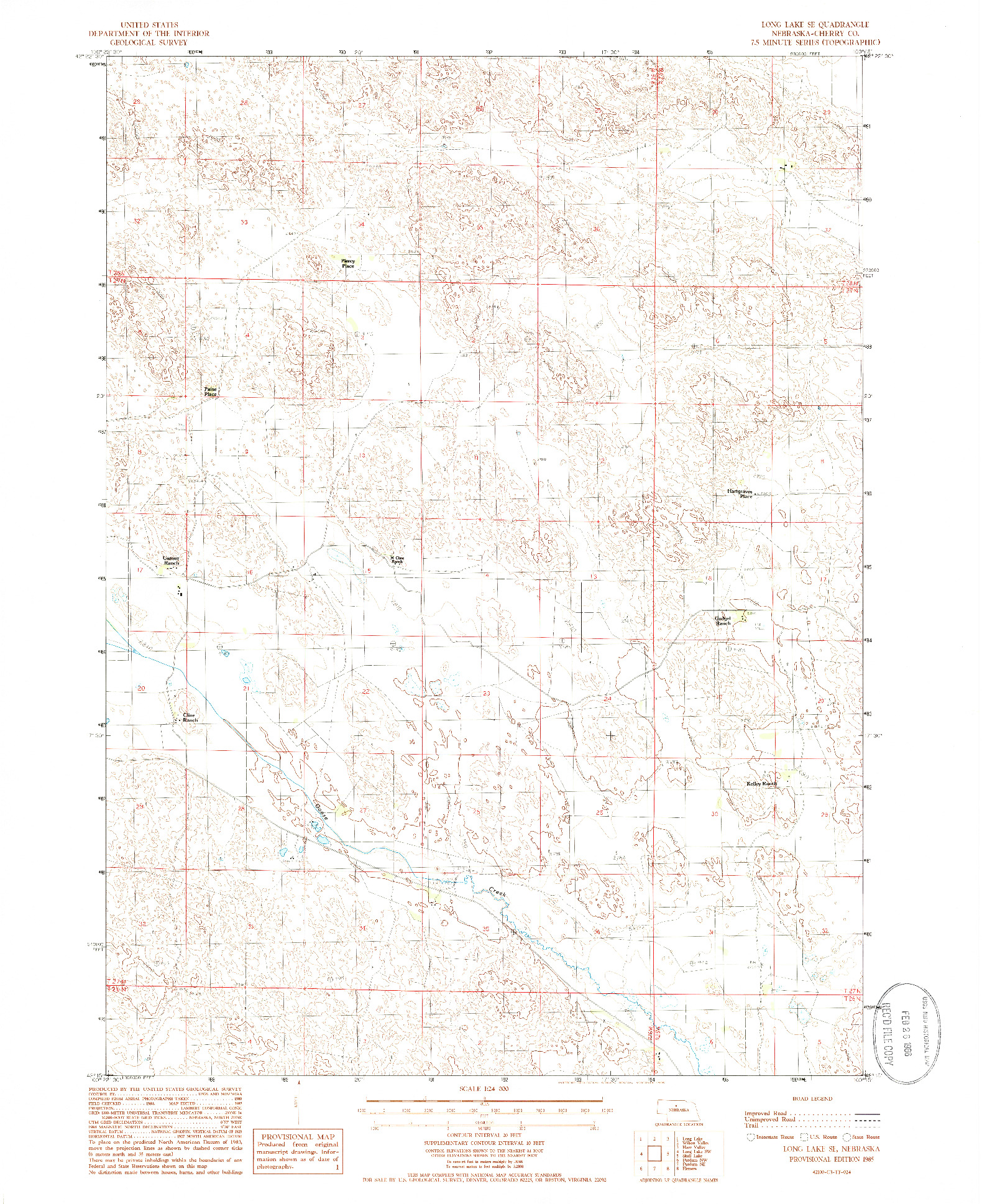 USGS 1:24000-SCALE QUADRANGLE FOR LONG LAKE SE, NE 1985