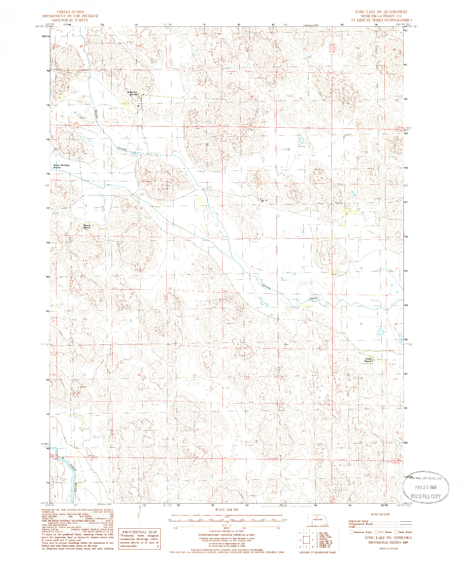 USGS 1:24000-SCALE QUADRANGLE FOR LONG LAKE SW, NE 1985