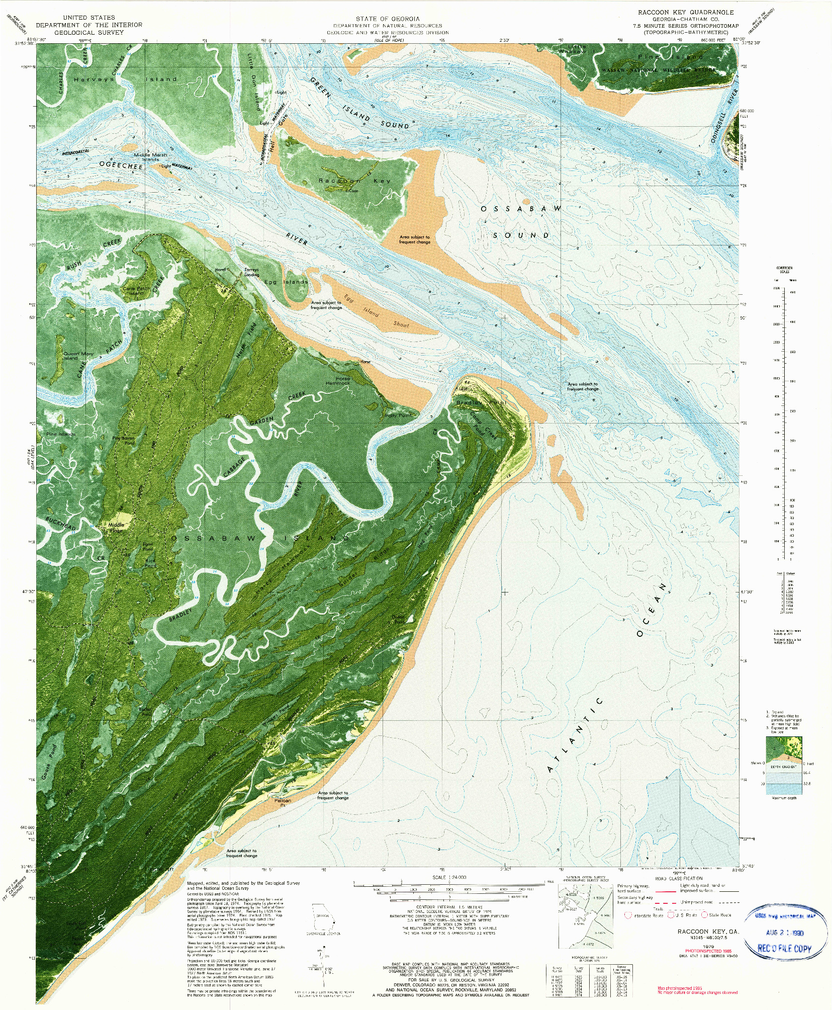 USGS 1:24000-SCALE QUADRANGLE FOR RACCOON KEY, GA 1979