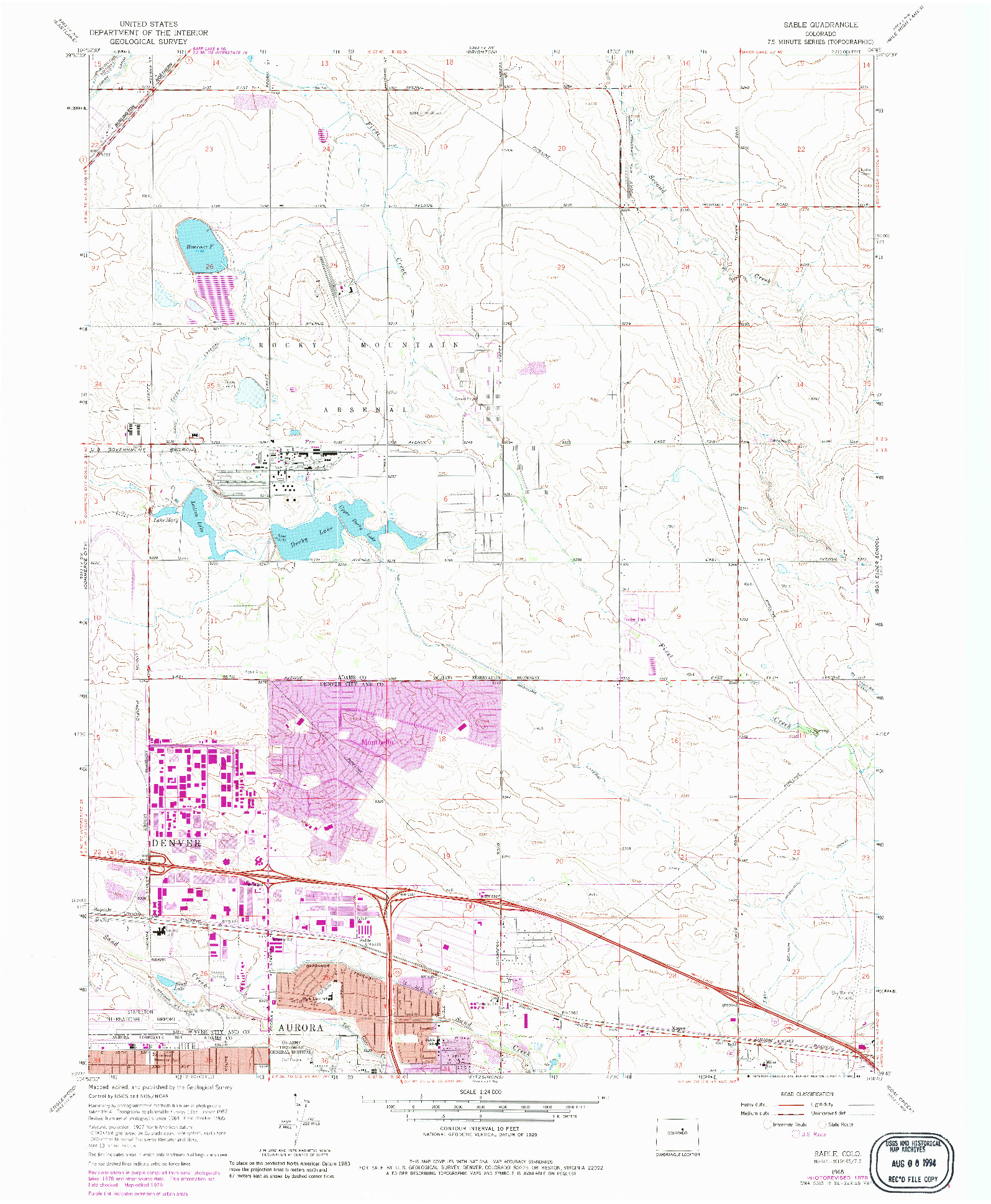 USGS 1:24000-SCALE QUADRANGLE FOR SABLE, CO 1965