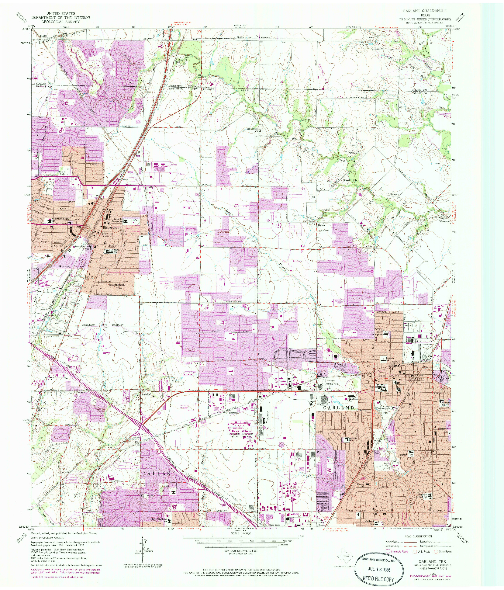 USGS 1:24000-SCALE QUADRANGLE FOR GARLAND, TX 1959