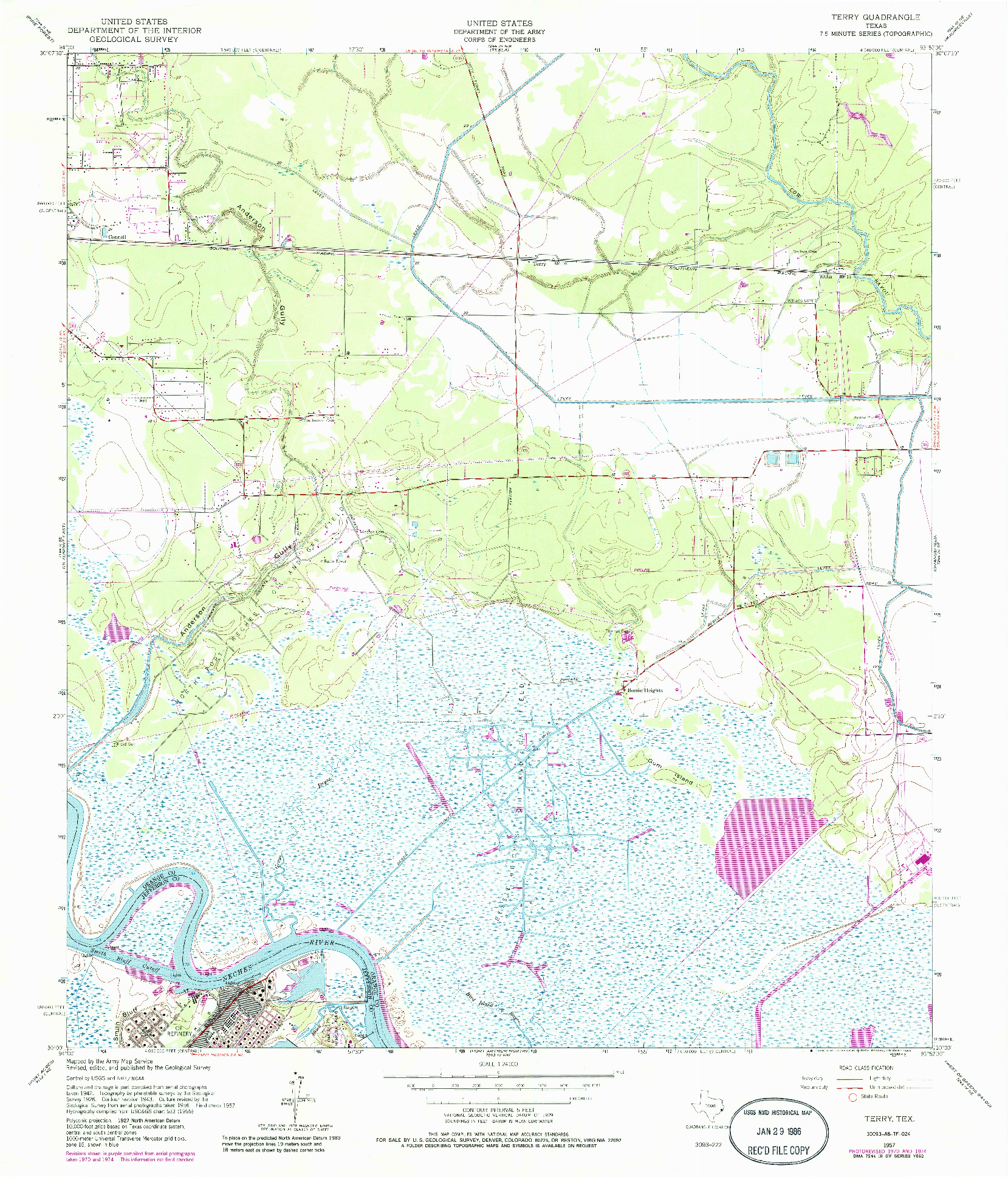 USGS 1:24000-SCALE QUADRANGLE FOR TERRY, TX 1957