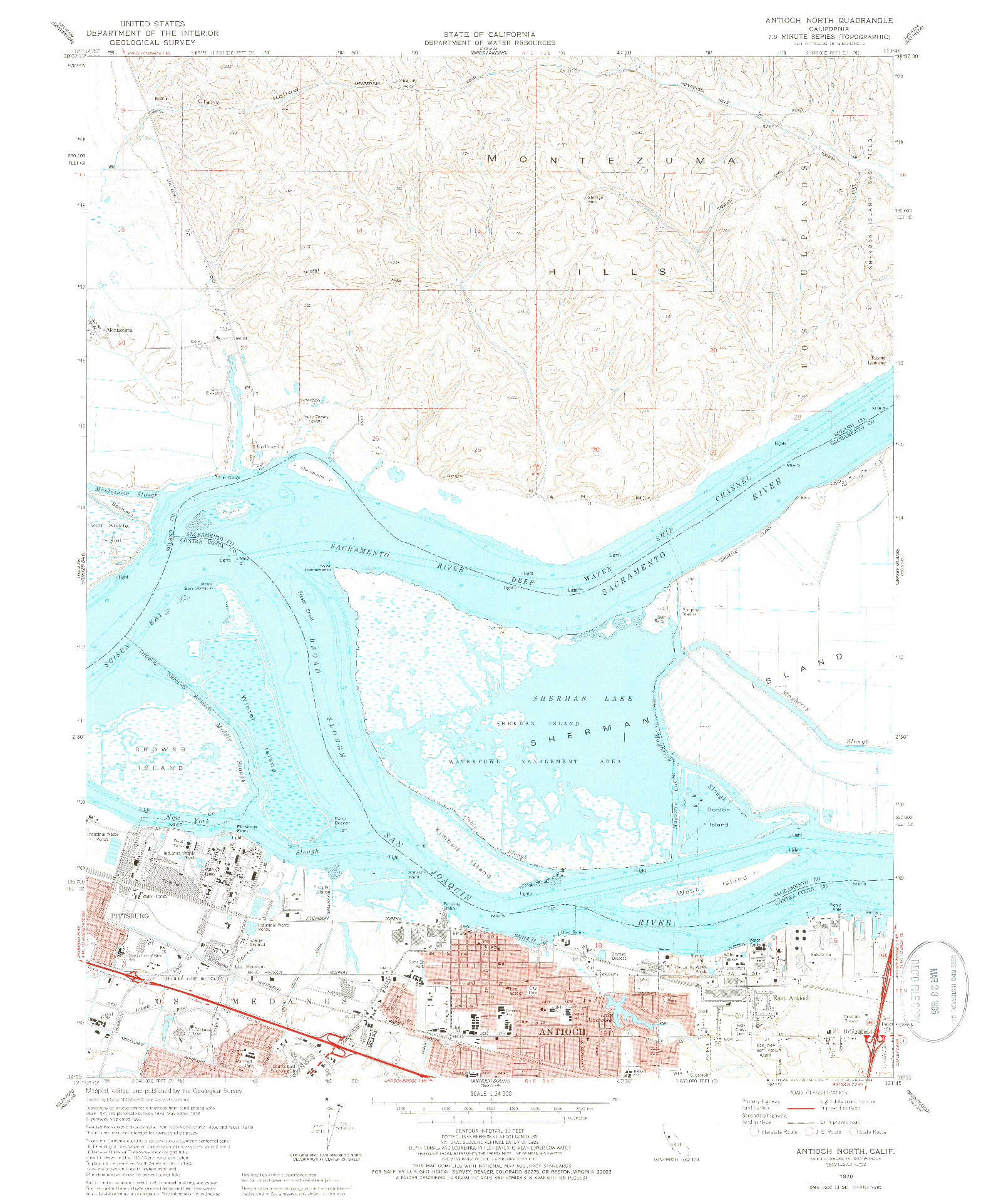 USGS 1:24000-SCALE QUADRANGLE FOR ANTIOCH NORTH, CA 1978